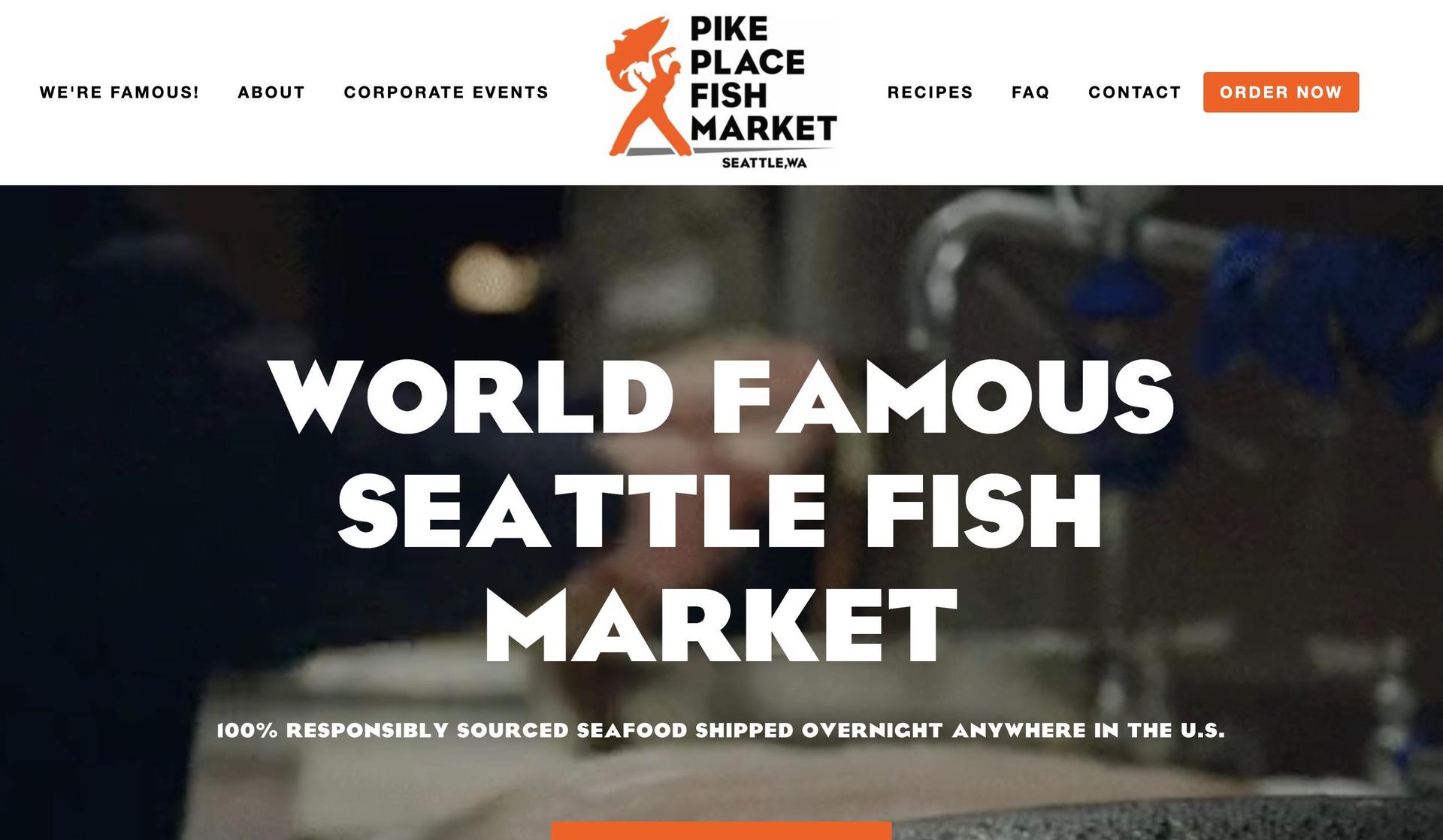 Pike Place Fish-black and orange websites