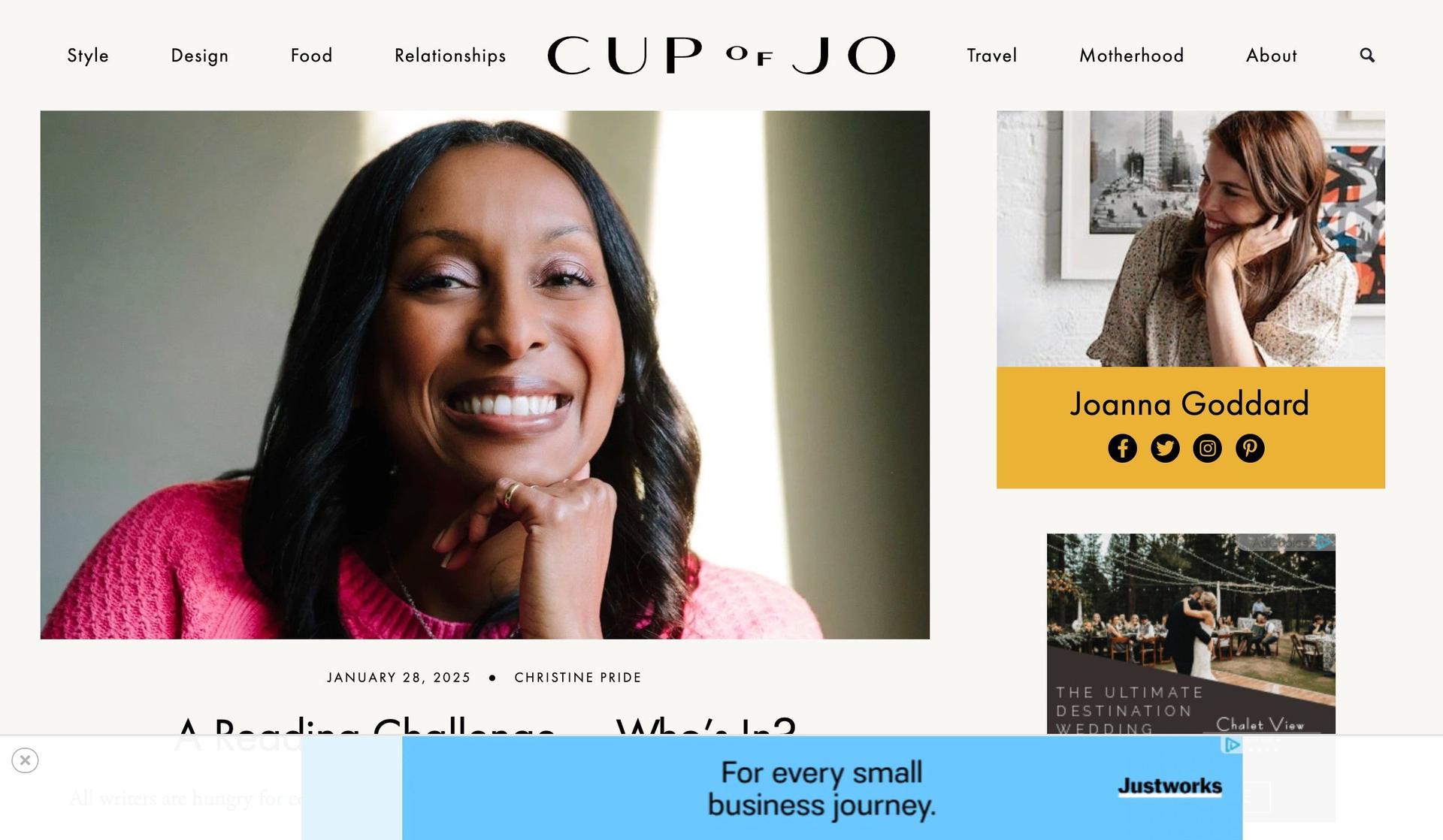 Cup of Jo-+lifestyle website examples+