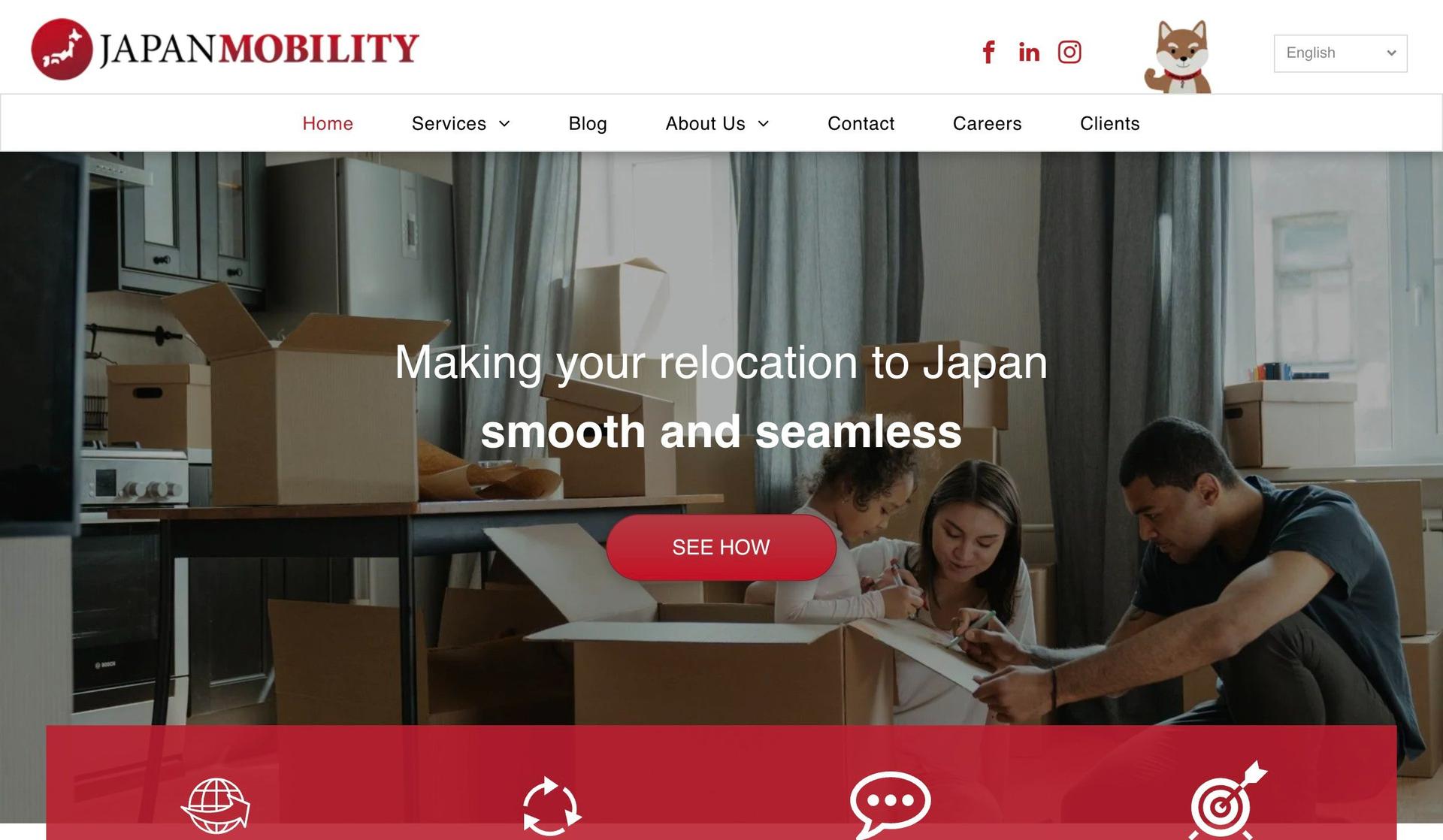 Japan Mobility-service website examples