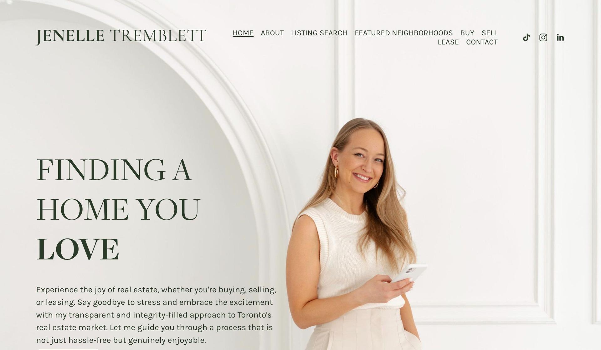 Jenelle Tremblett-squarespace real estate websites