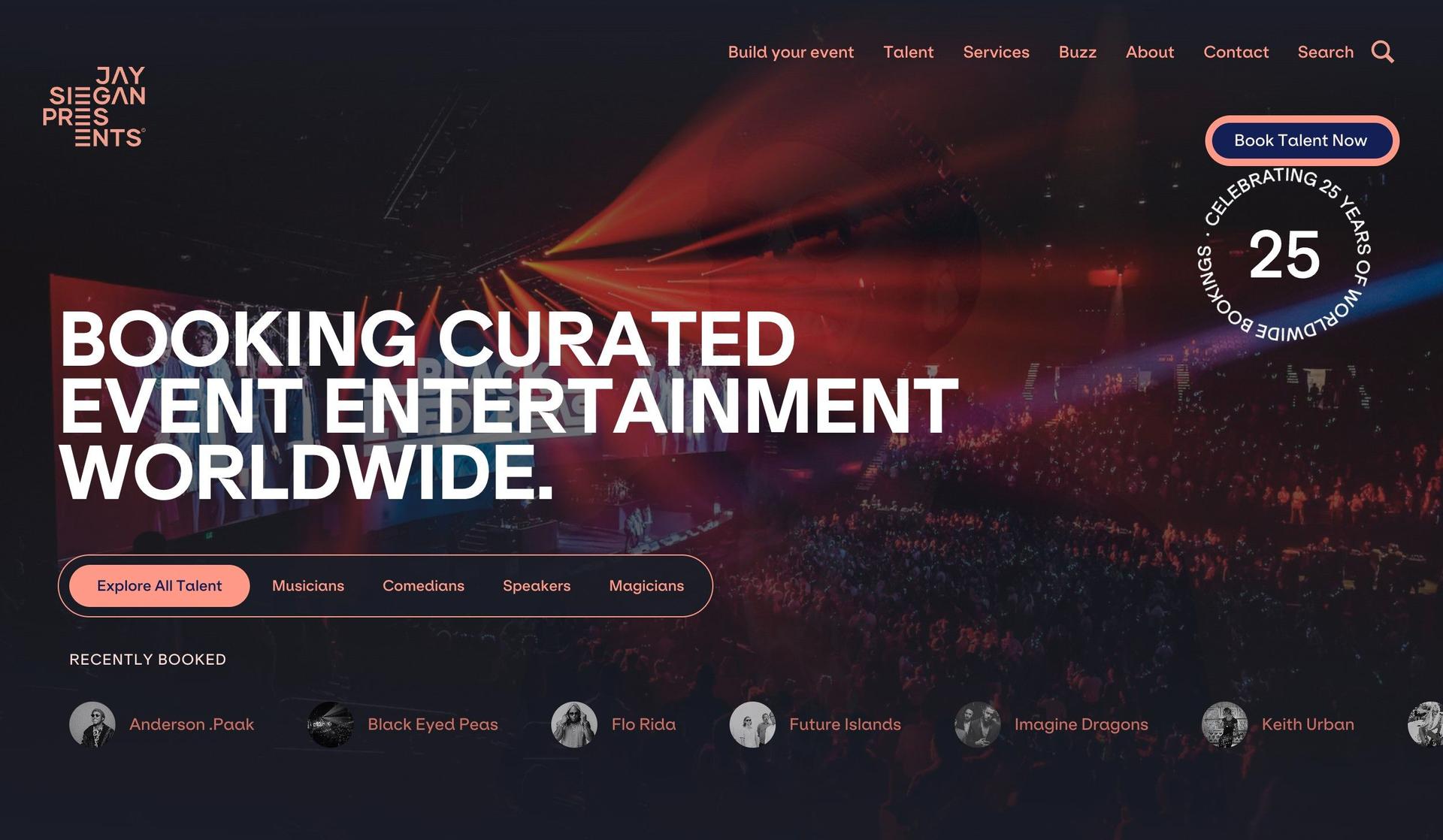 JSP Events-service website examples