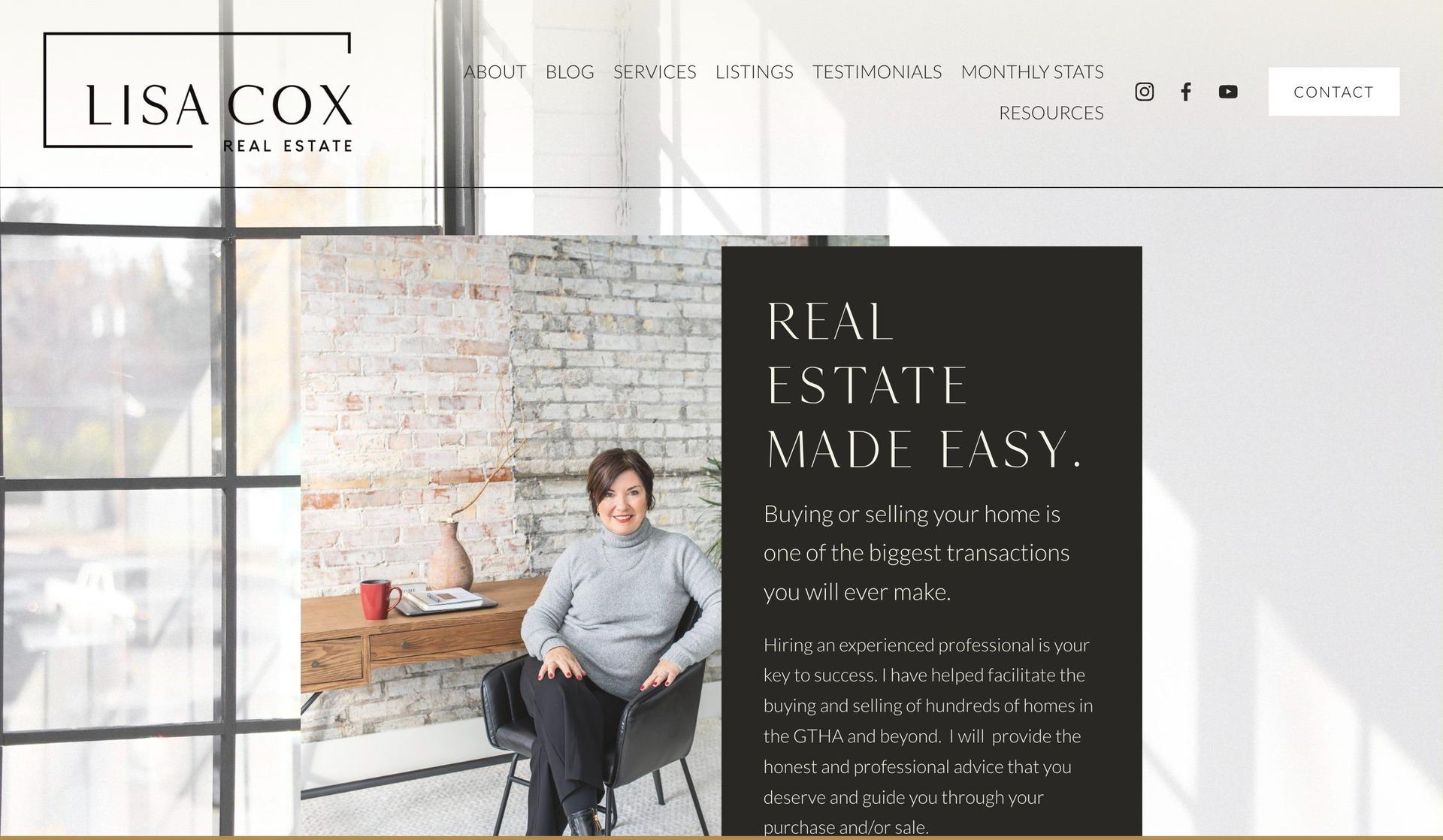 Lisa Cox Real Estate-squarespace real estate websites