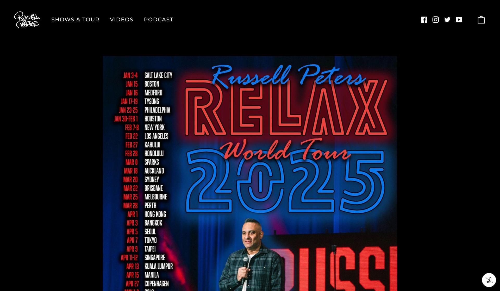 Russell Peters-comedian websites