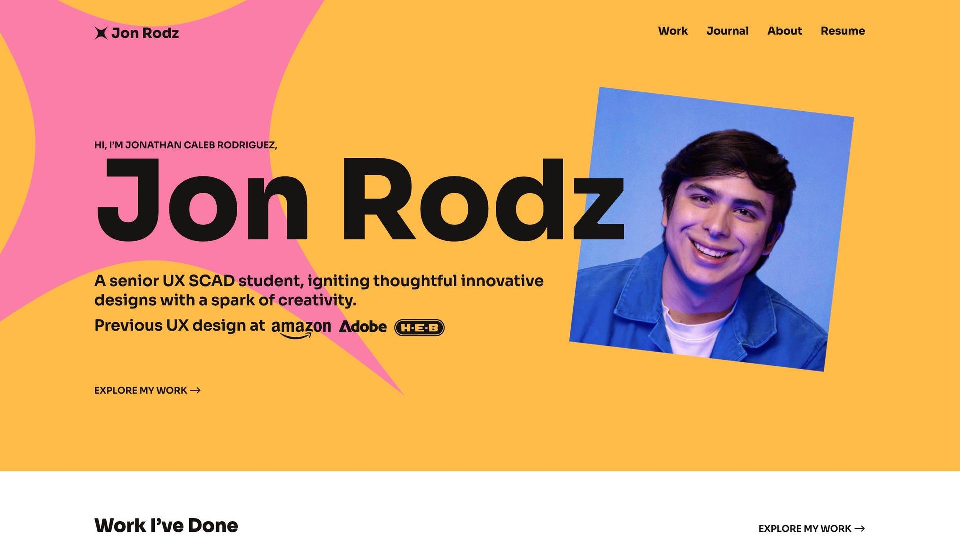 Jon Rodz-student portfolio examples