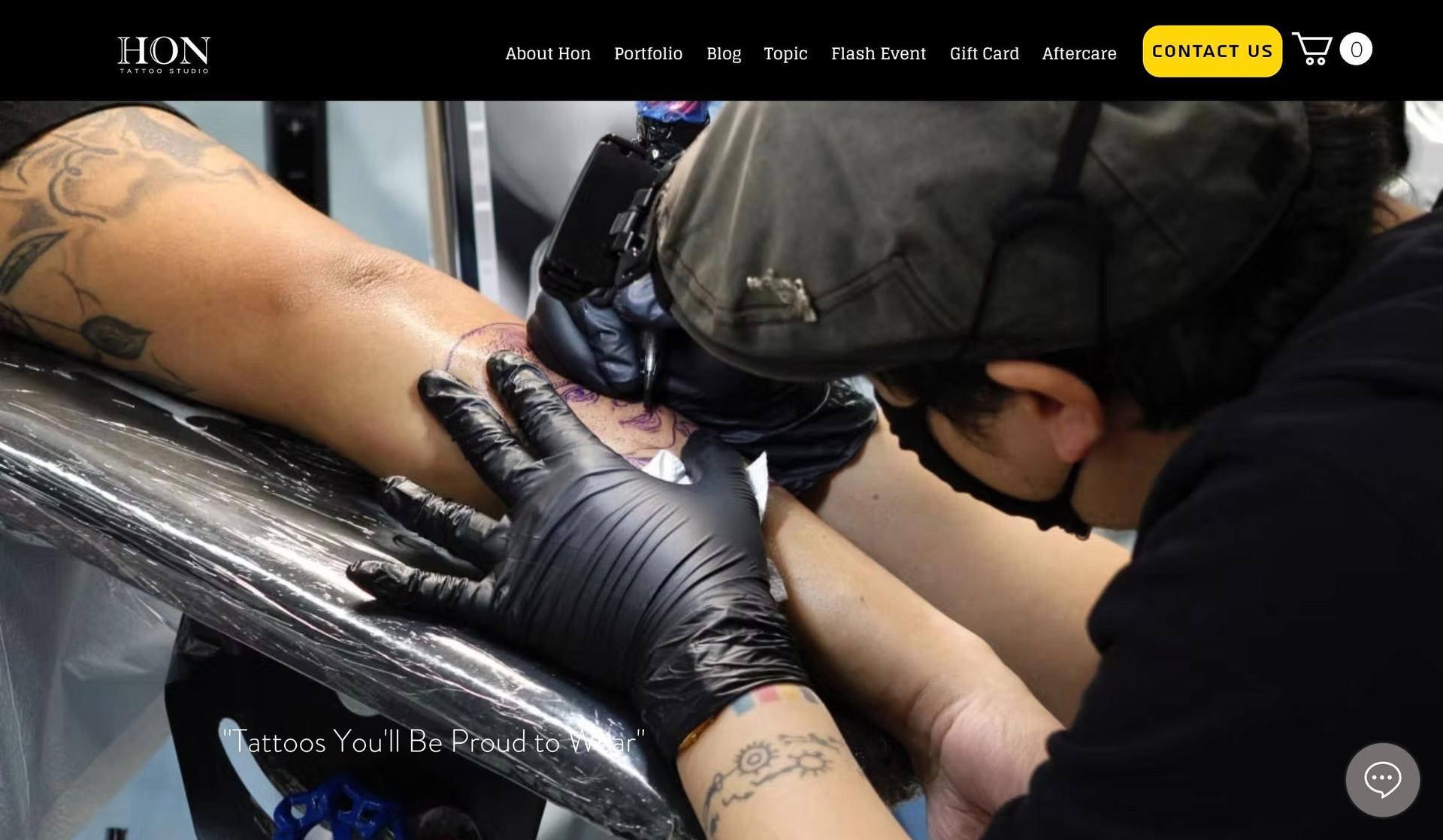 Hon Tattoo-ux design examples