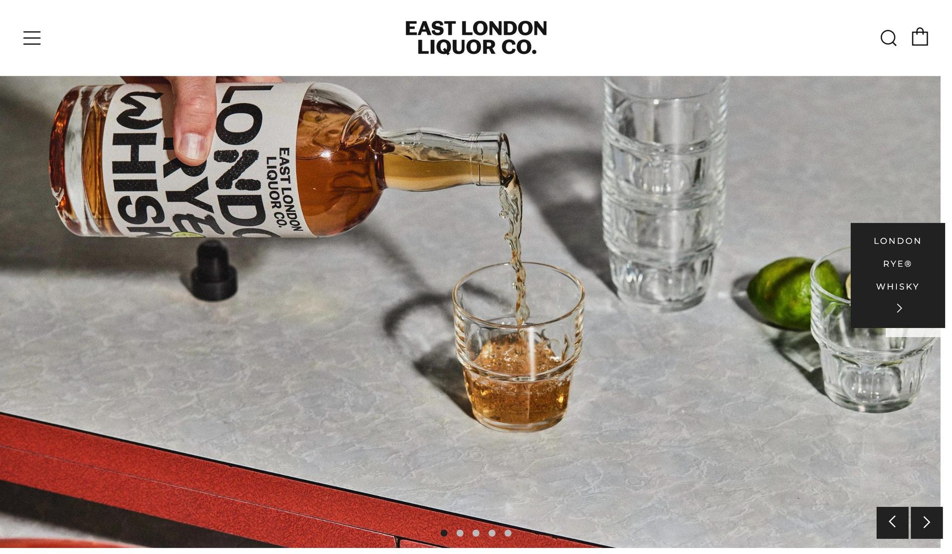 East London Liquor Company-responsive web design examples