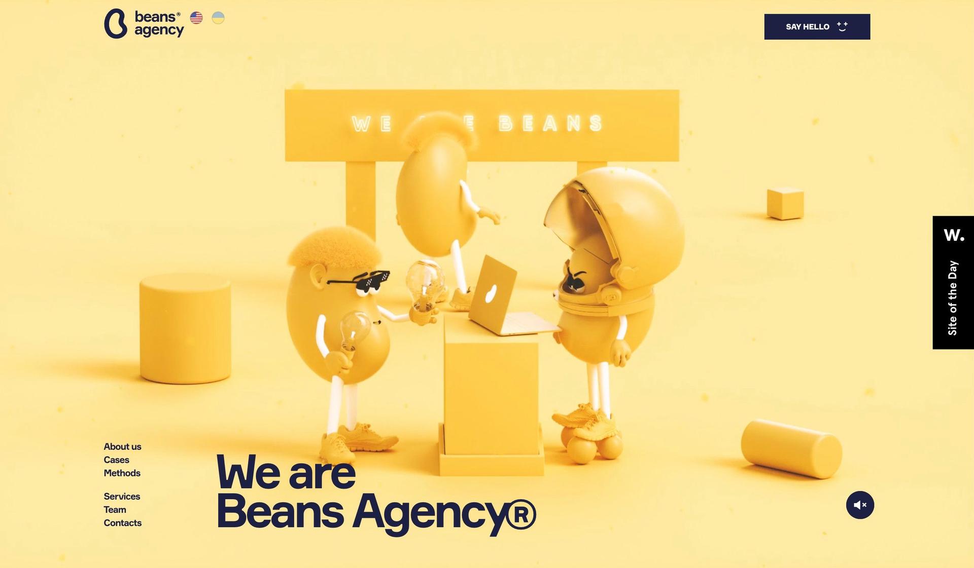 Beans Agency-colorful websites