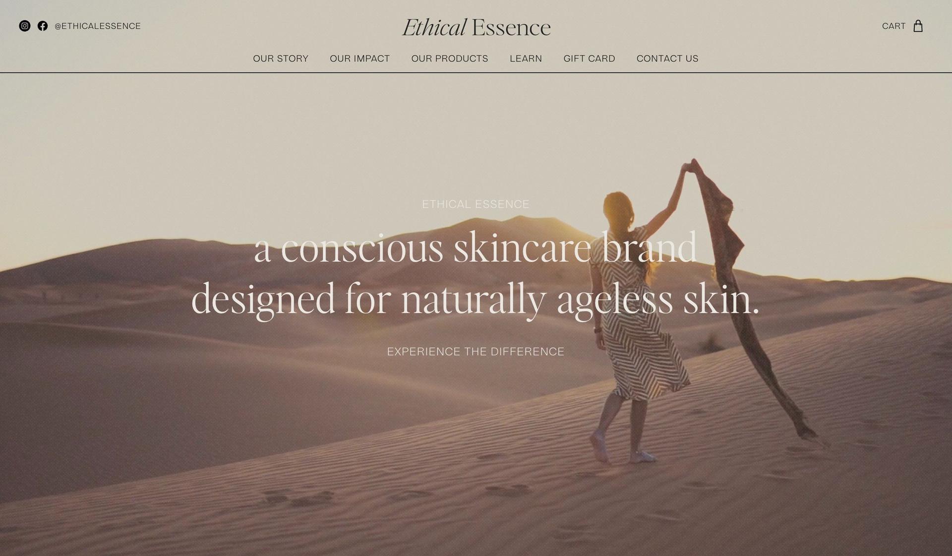 Ethical Essence-ui design examples