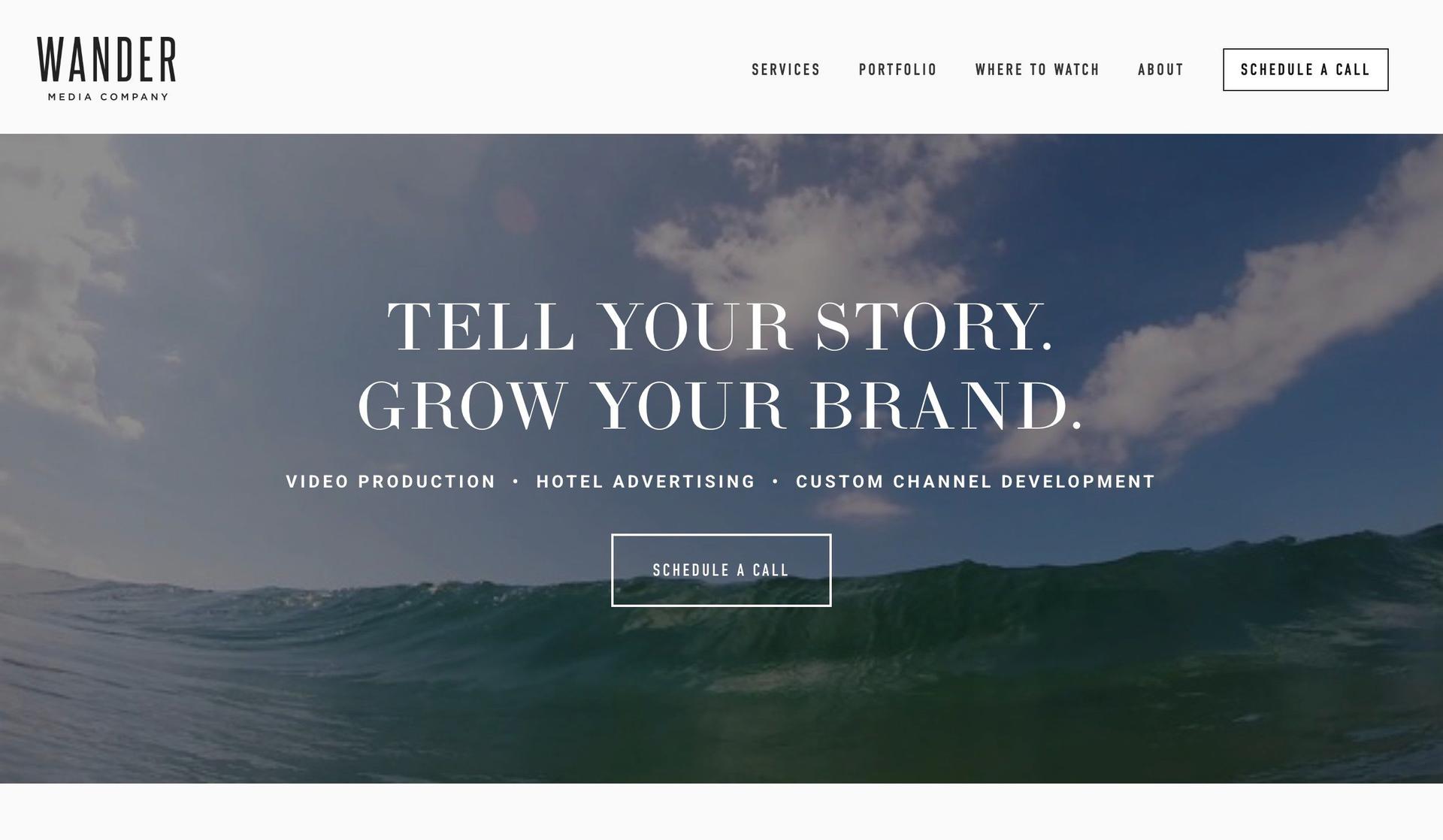 Wander Media Company-examples of inspirational media websites