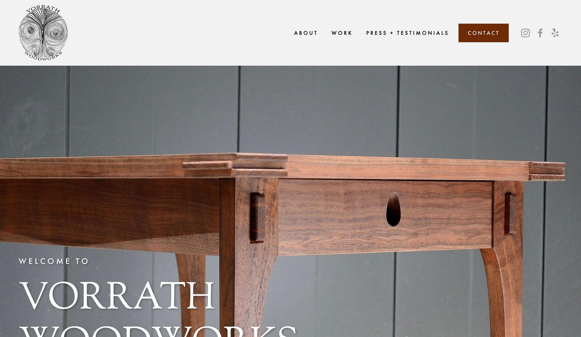 Vorrath Woodworks-ux design examples