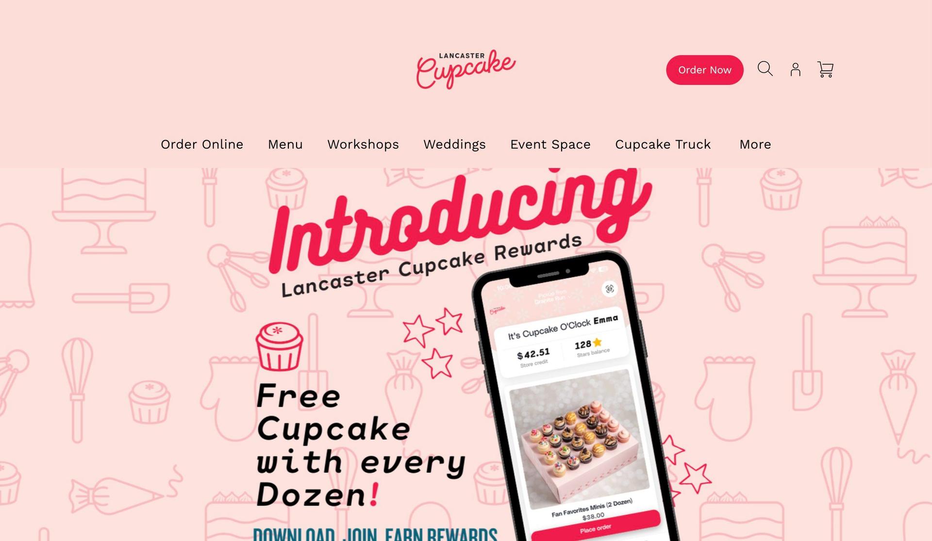 Lancaster Cupcake-square online store examples