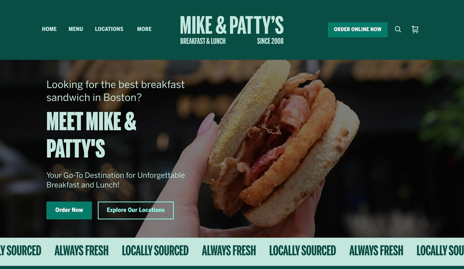 Mike & Patty's-square online store examples