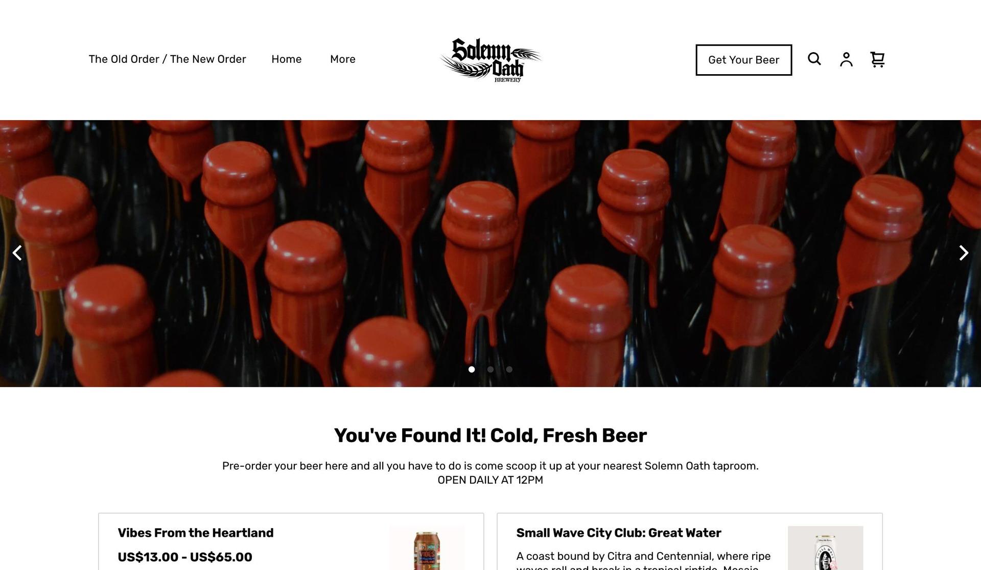 Solemn Oath Brewery-square online store examples