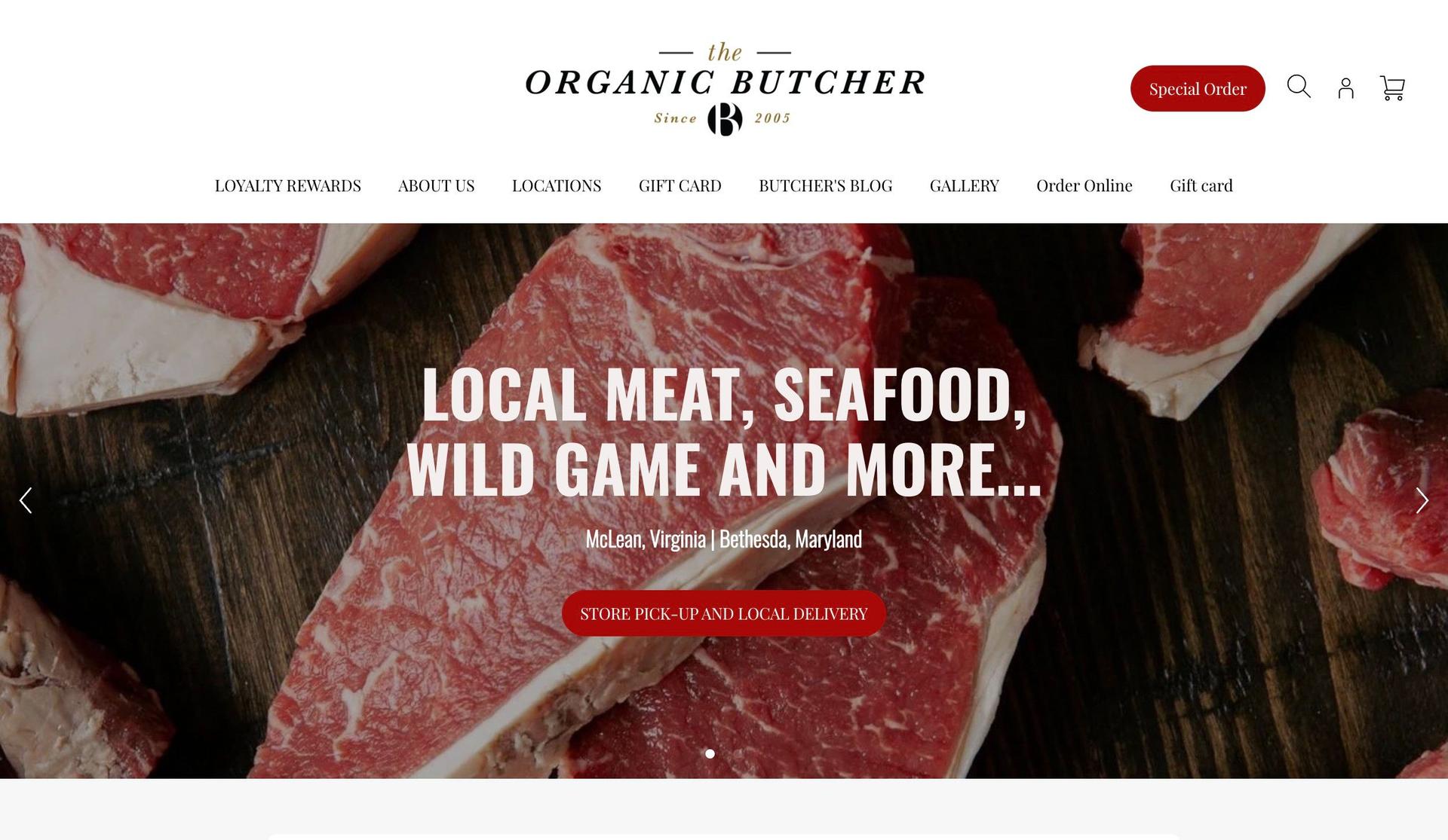 The Organic Butcher-square online store examples