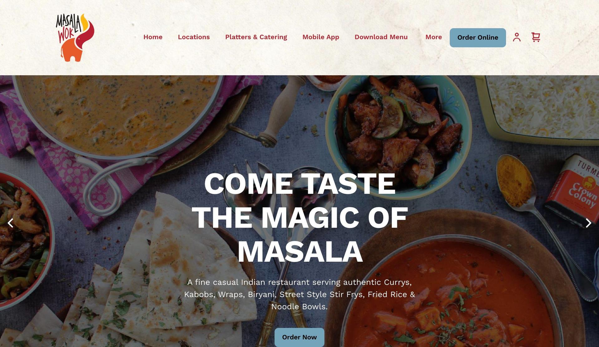 Masala Wok-square online store examples