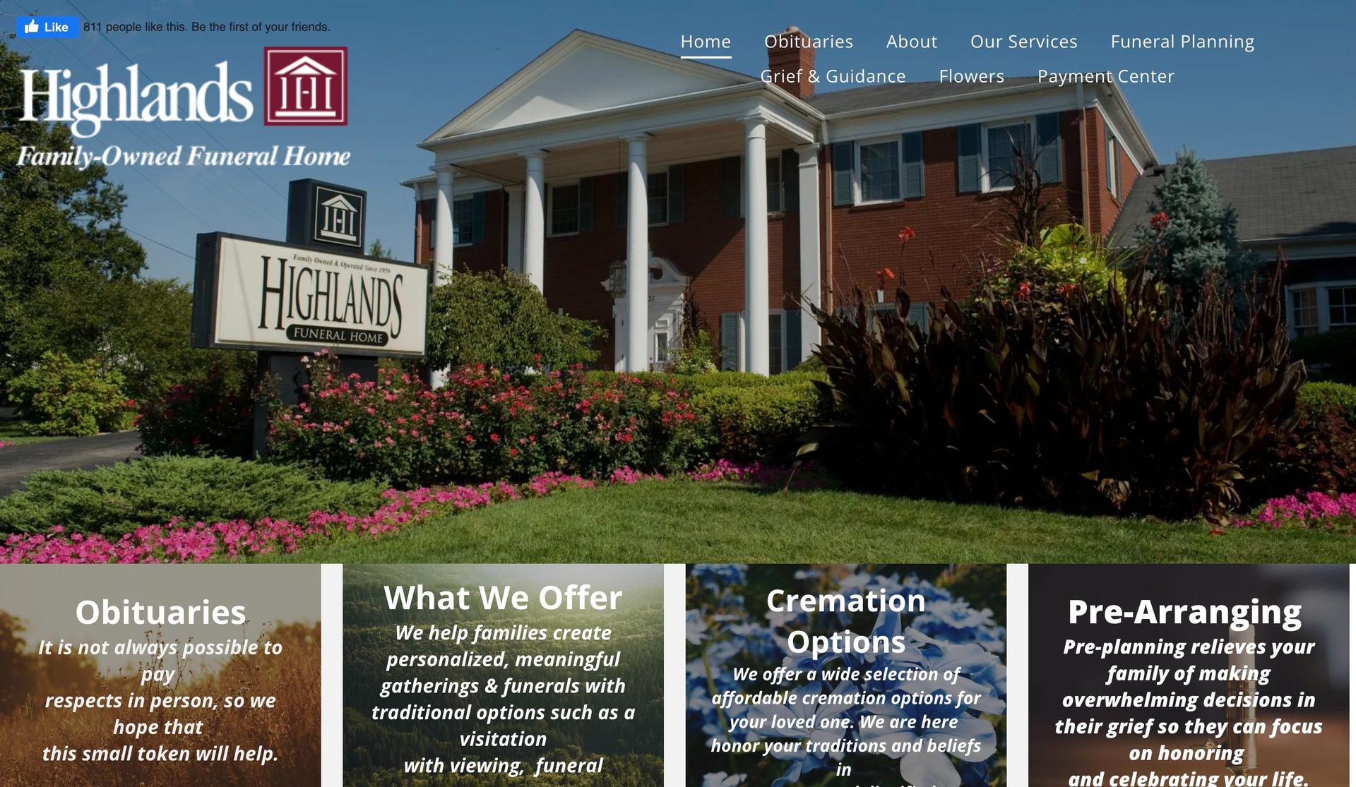 Highlands Funeral Home-funeral websites