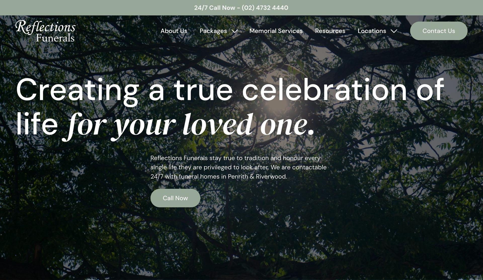 Reflections Funerals-funeral websites