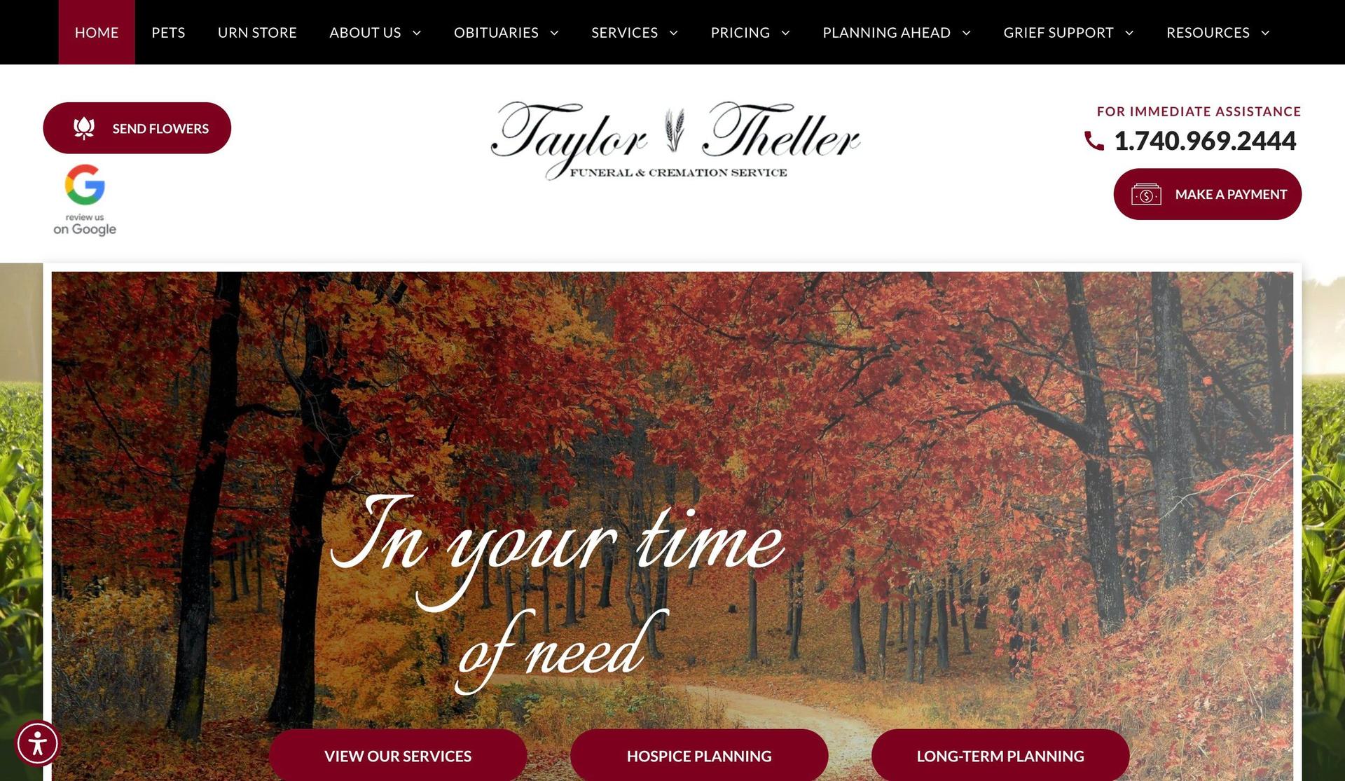 Taylor Theller-funeral websites