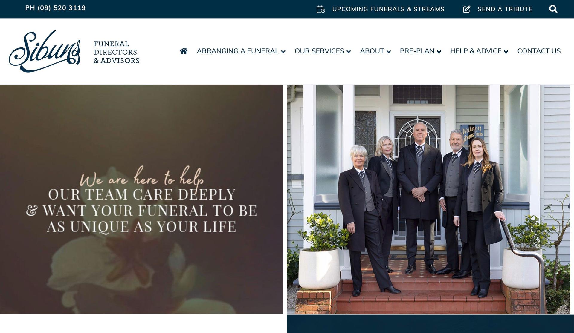 Sibuns-funeral websites