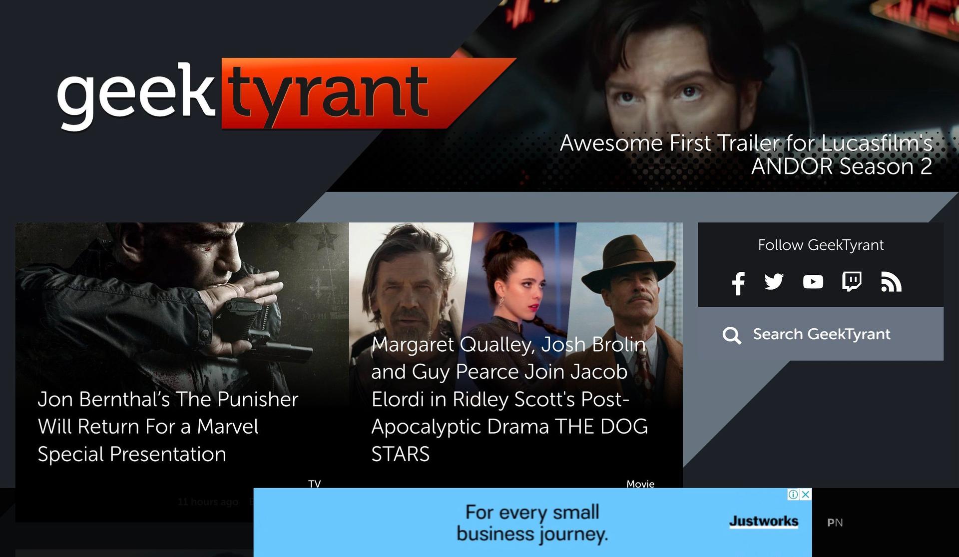 GeekTyrant-news website design