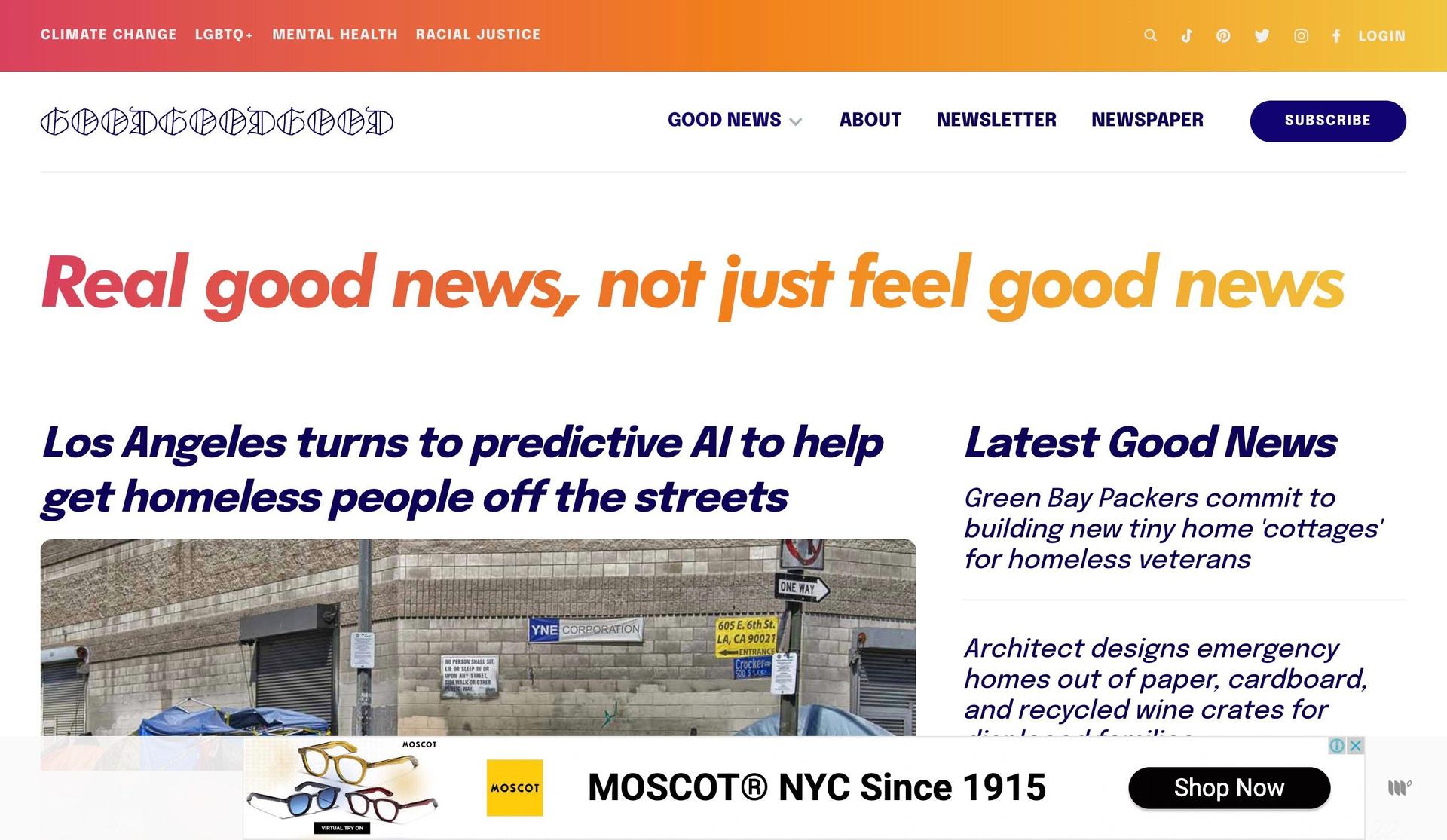 Good Good Good-news website design