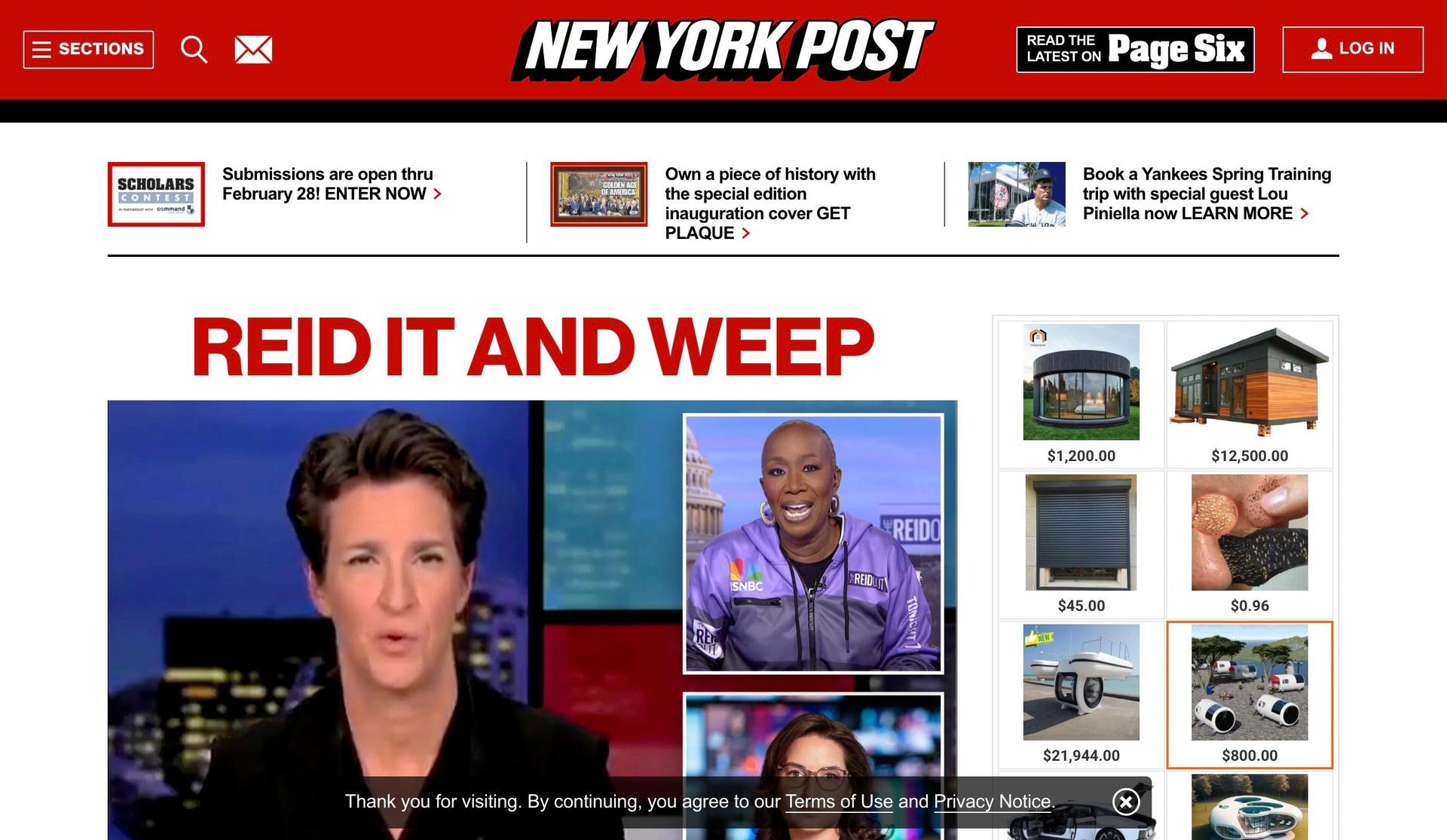 New York Post-news website design