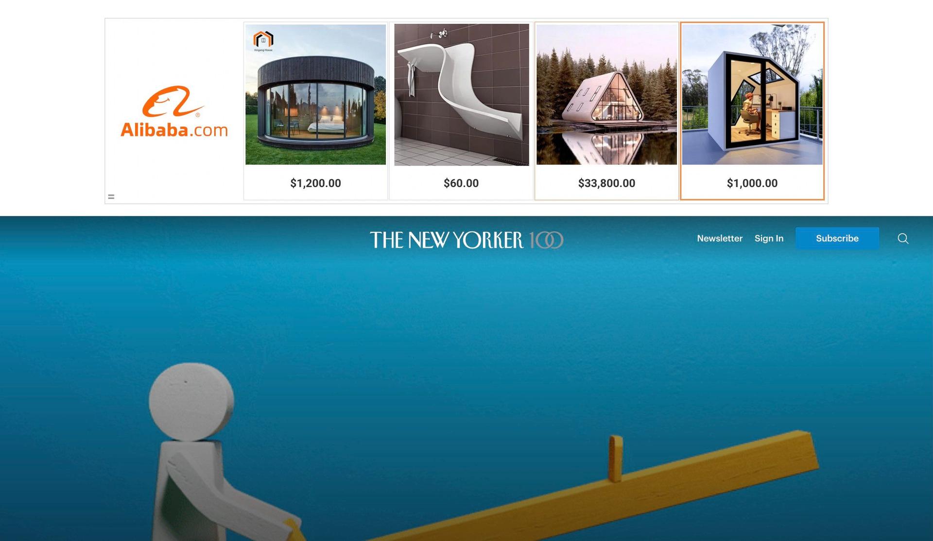 The New Yorker-news website design