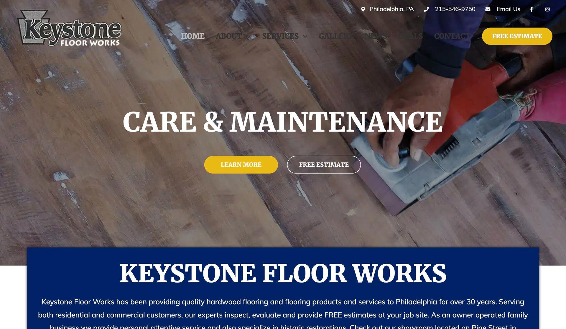 Keystone Floor Works-flooring contractor websites