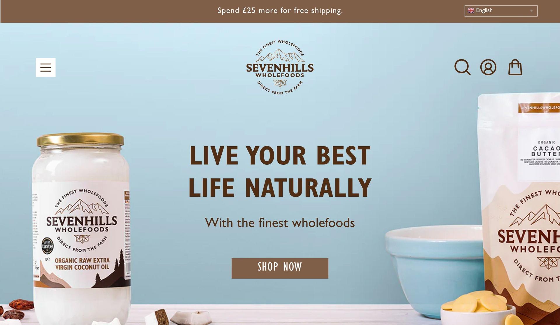 Seven Hills Wholefoods-responsive web design examples