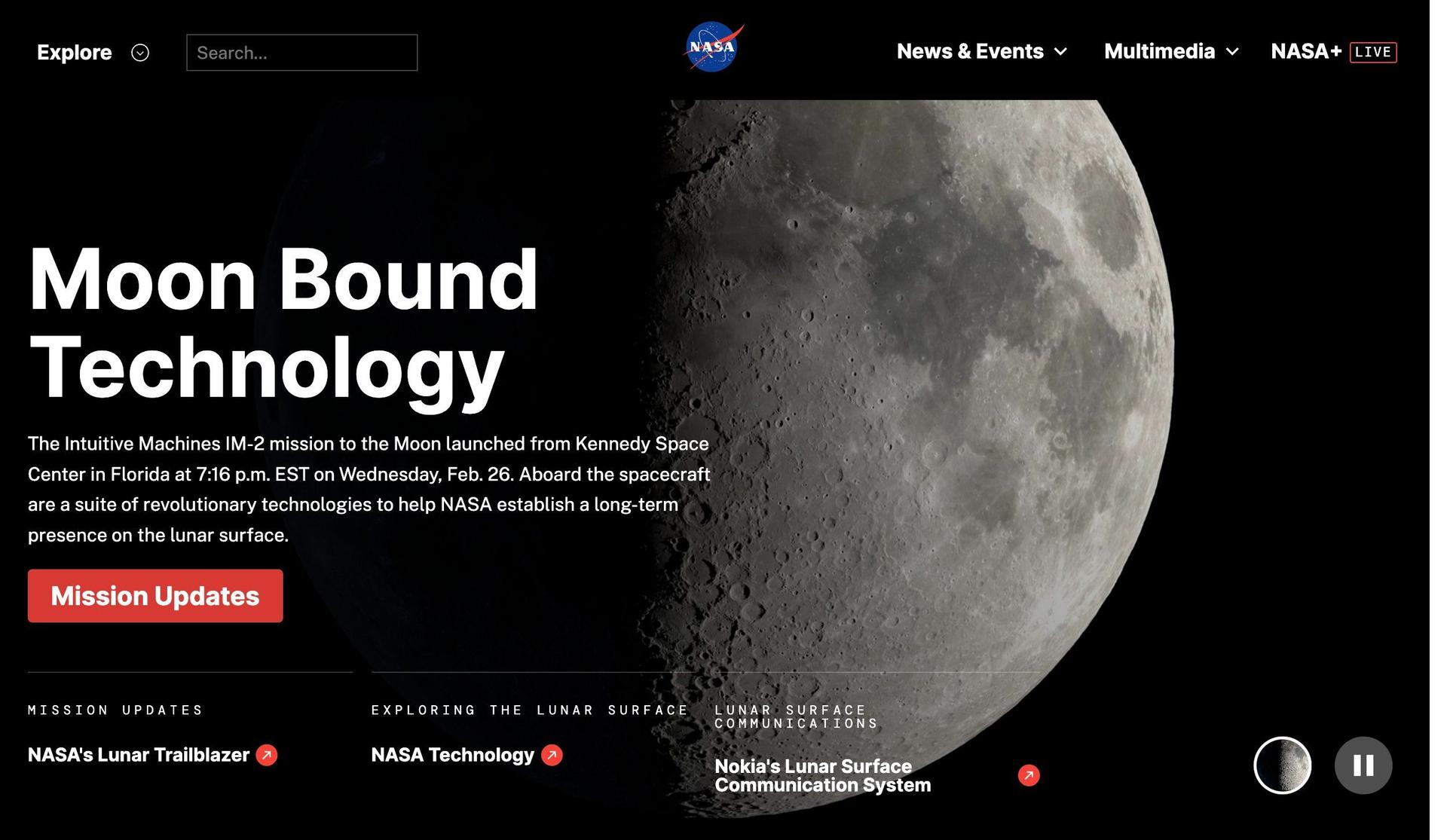 NASA-responsive web design examples