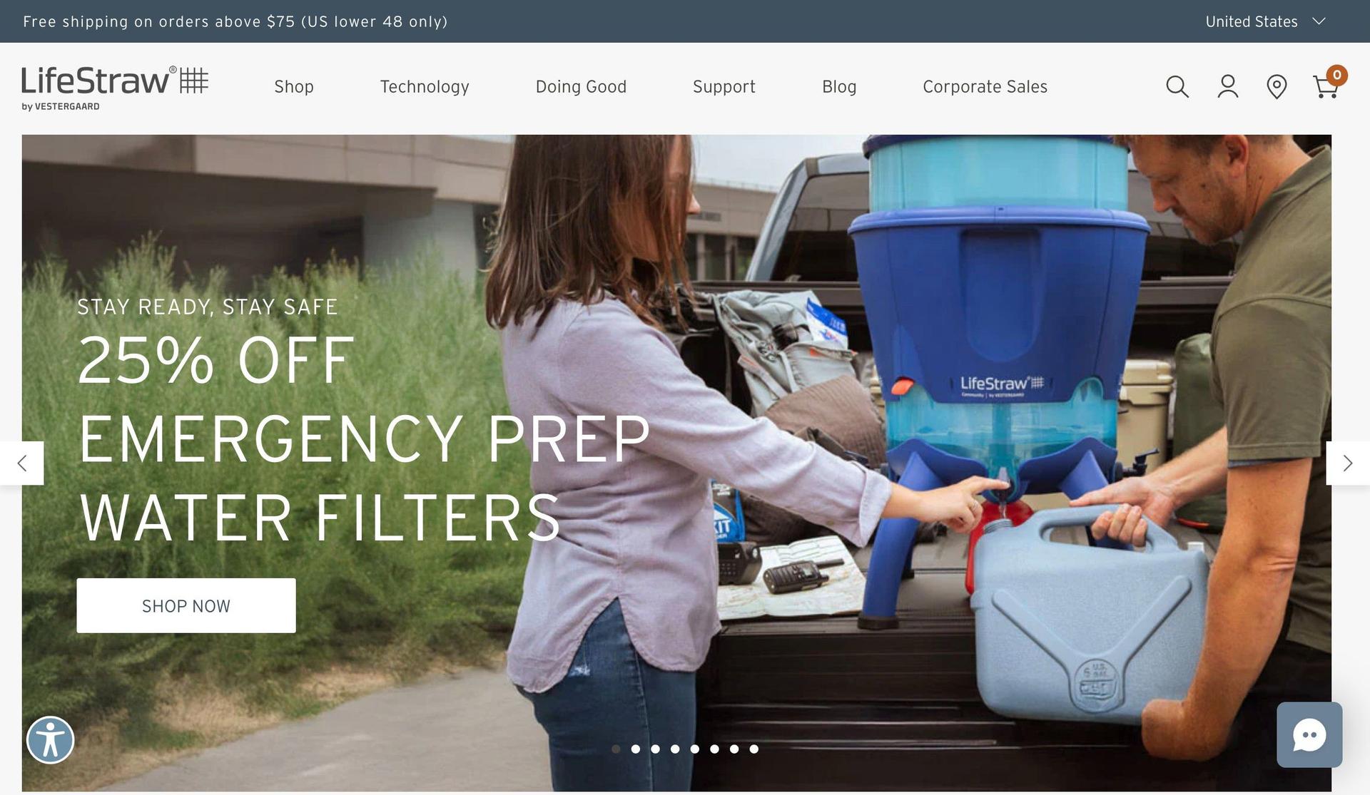 LifeStraw-responsive web design examples