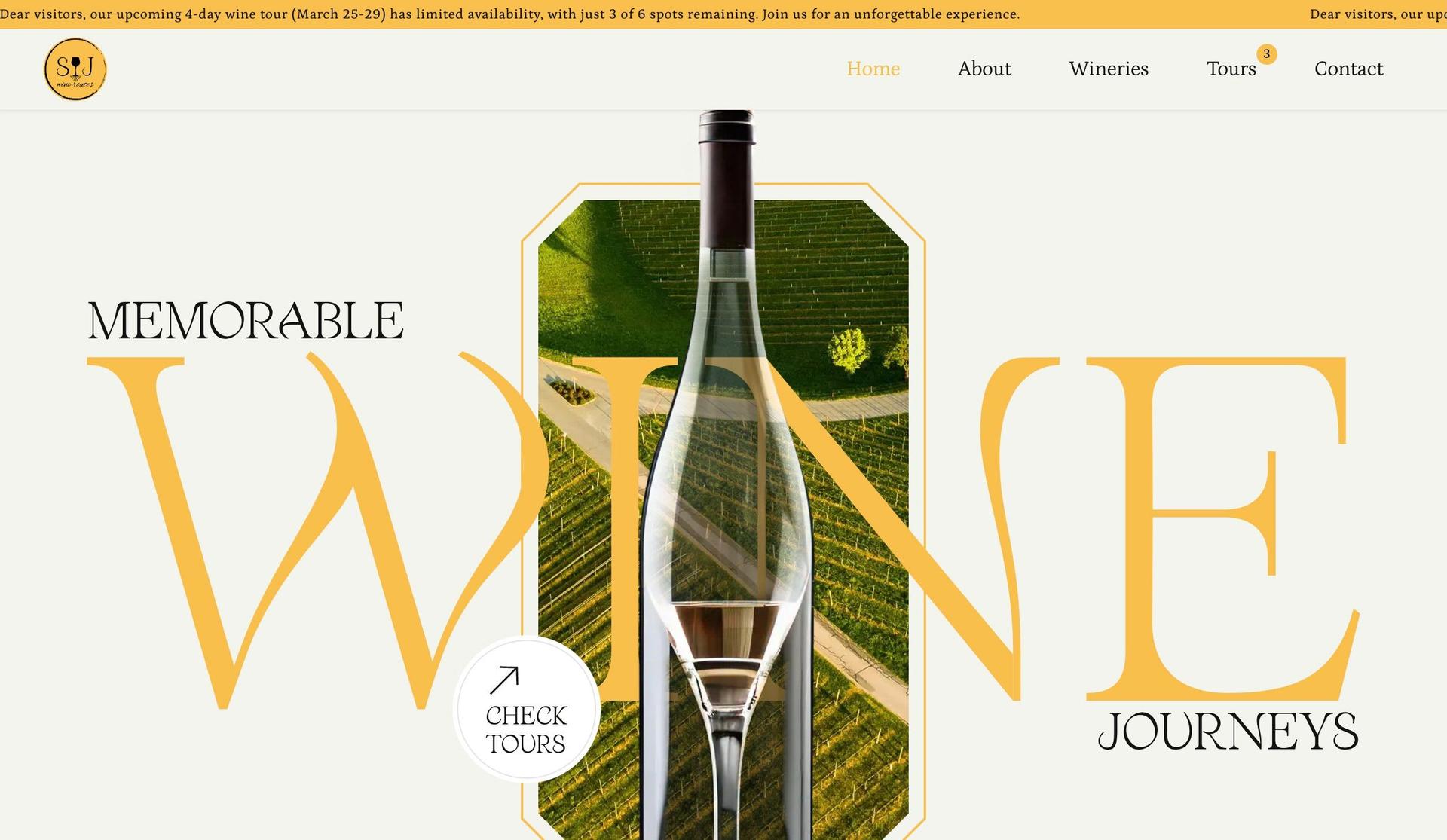 San Juan Wine Routes-responsive web design examples