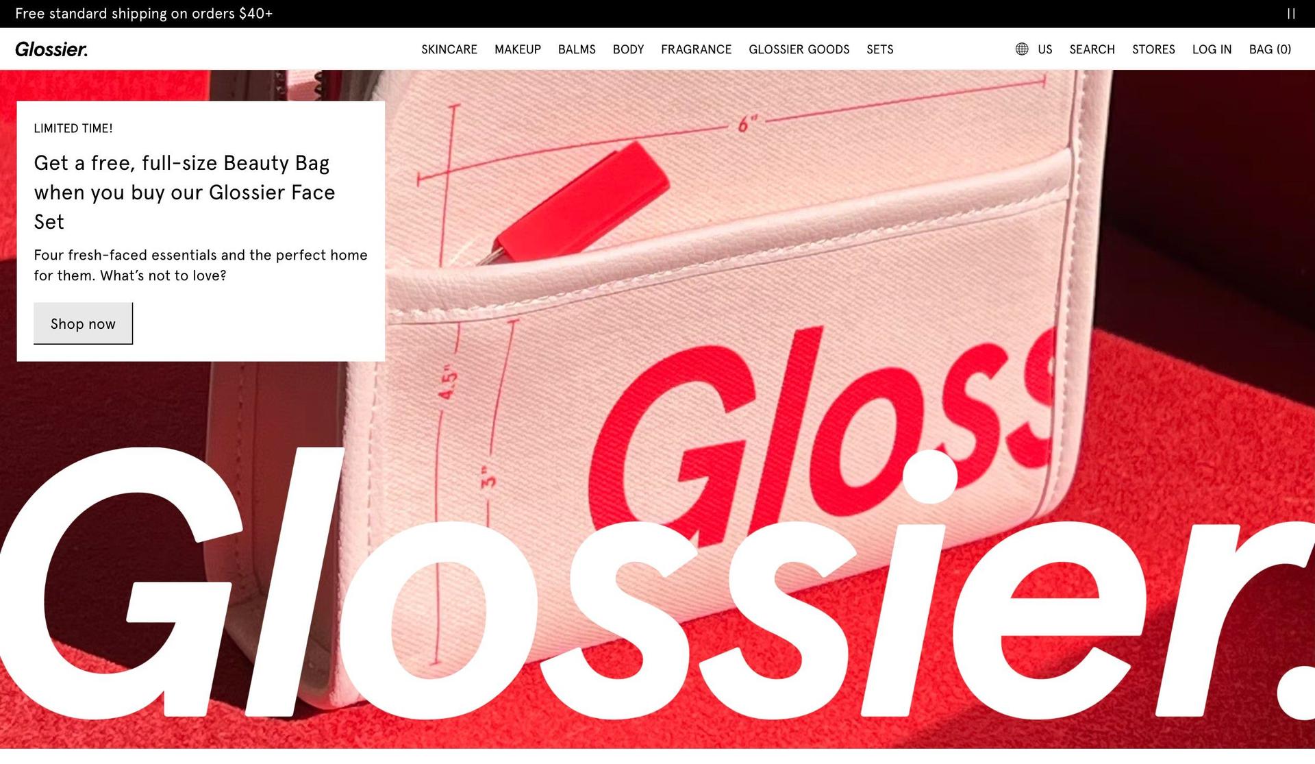 Glossier-responsive web design examples