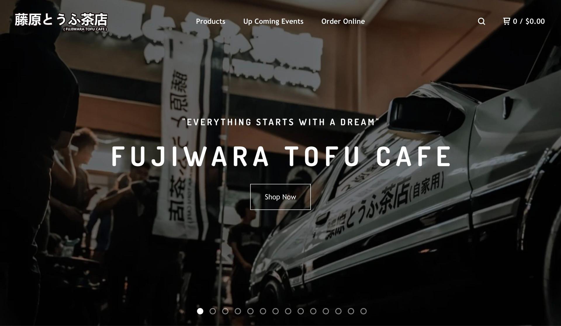 Fujiwara Tofu Cafe-big cartel website examples