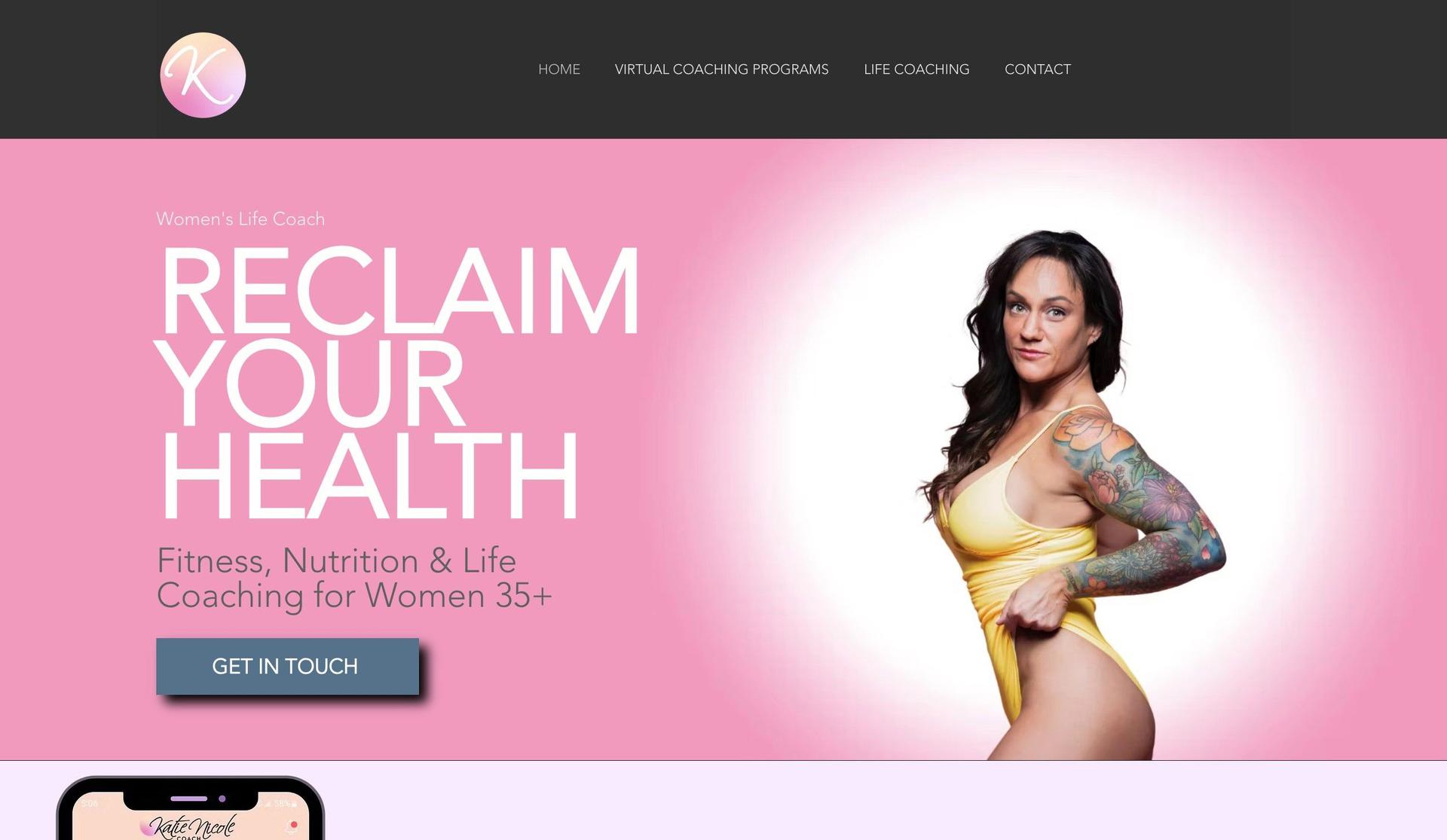 Katie Nicole Coach-health coaching websites