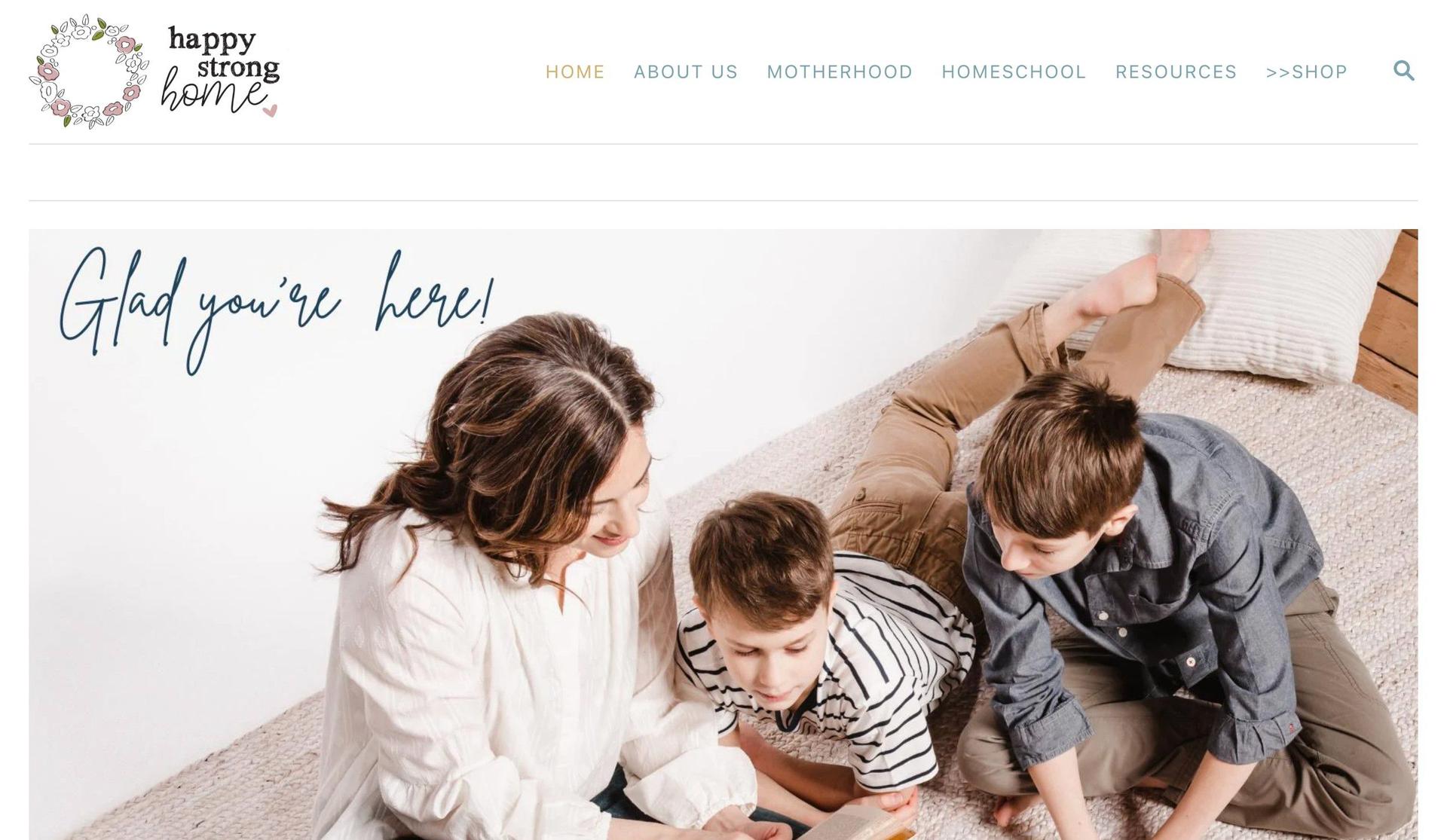 Happy Strong Home-family website examples