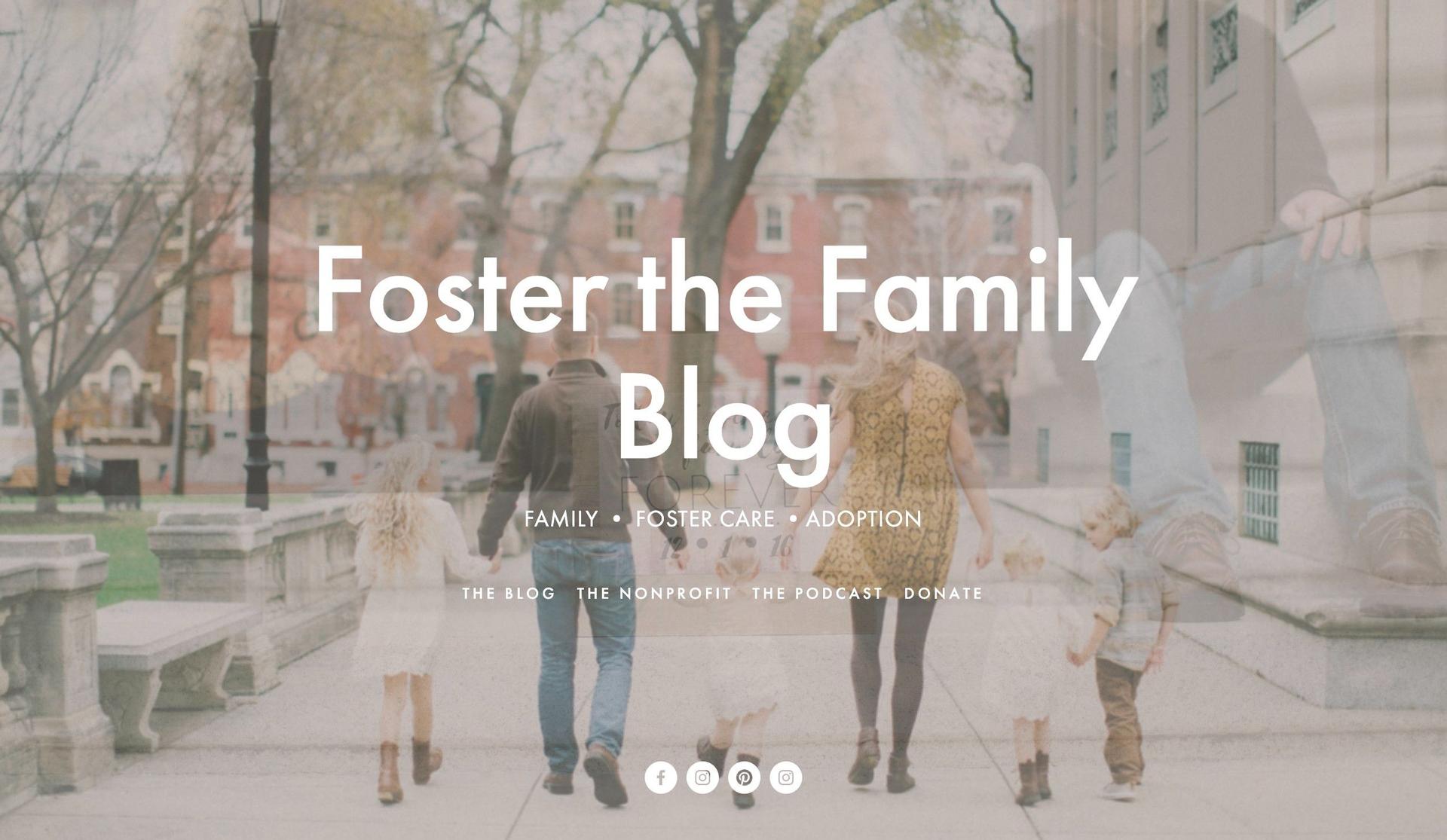 Foster the Family Blog-family website examples