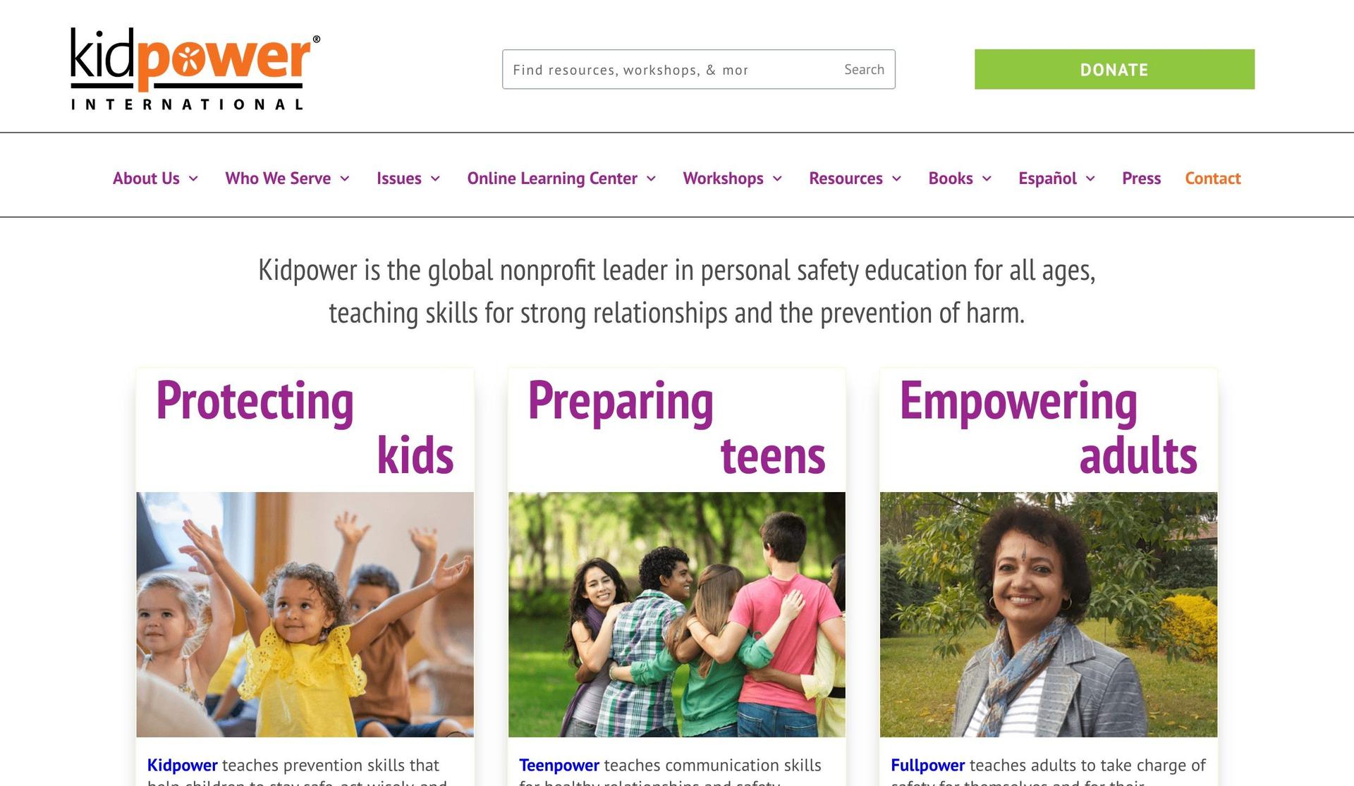 Kidpower-family website examples