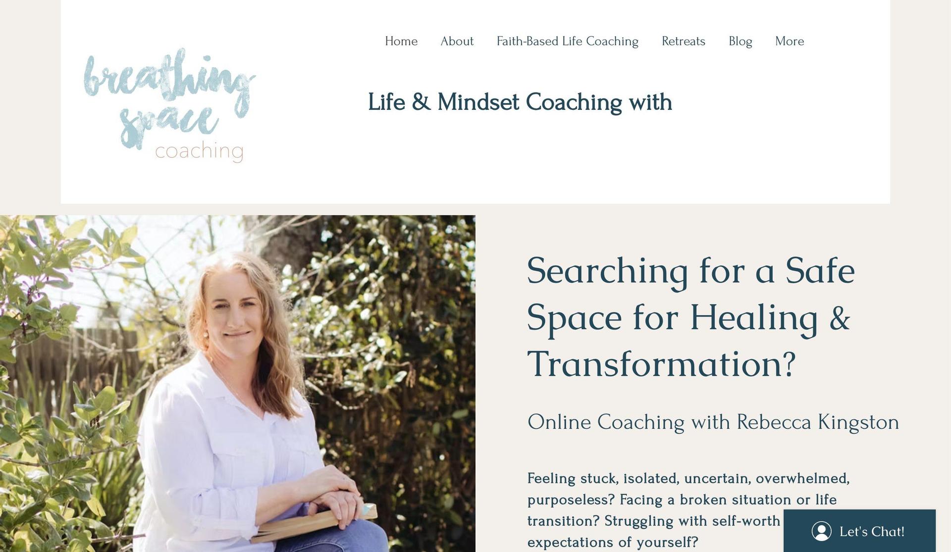 Breathing Space Coaching-life coaching websites