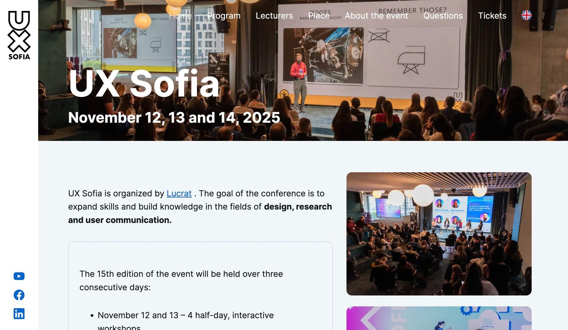 UX Sofia-conference websites