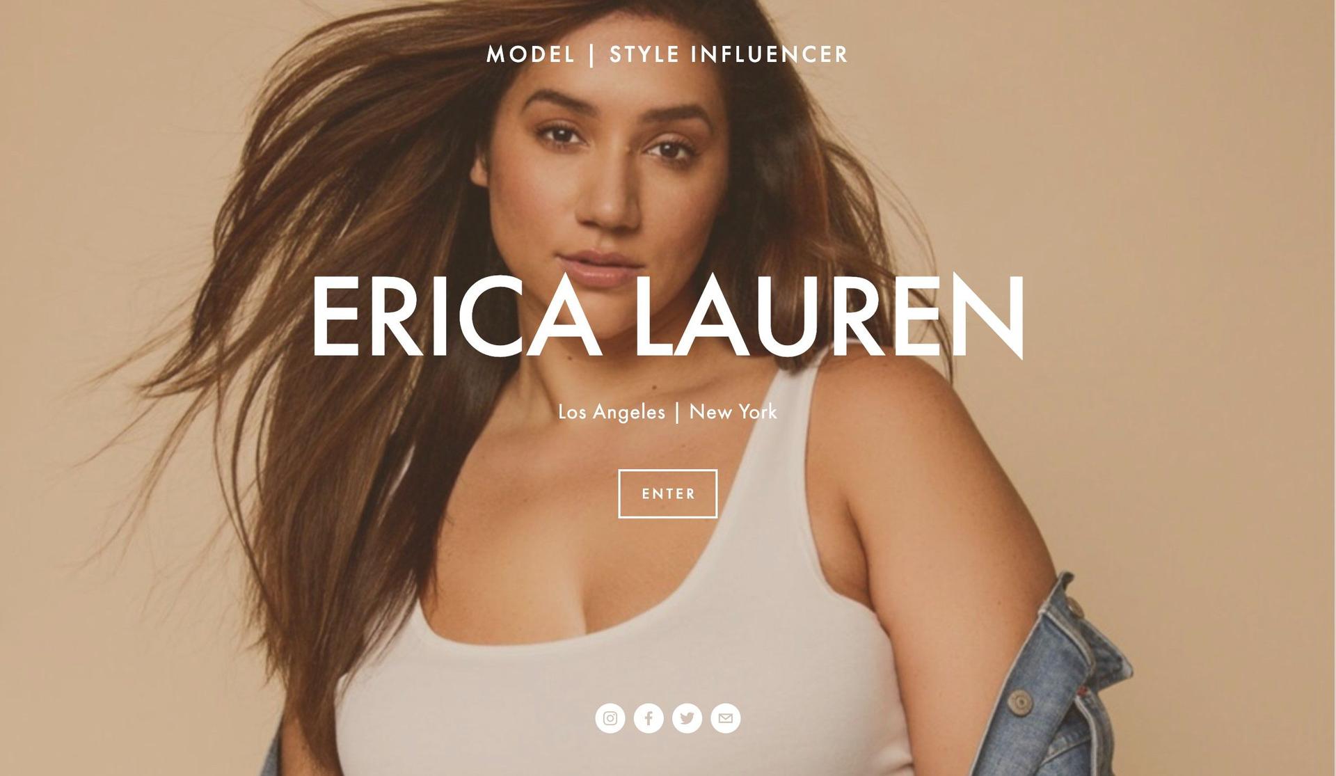 The Erica Lauren-model portfolio examples