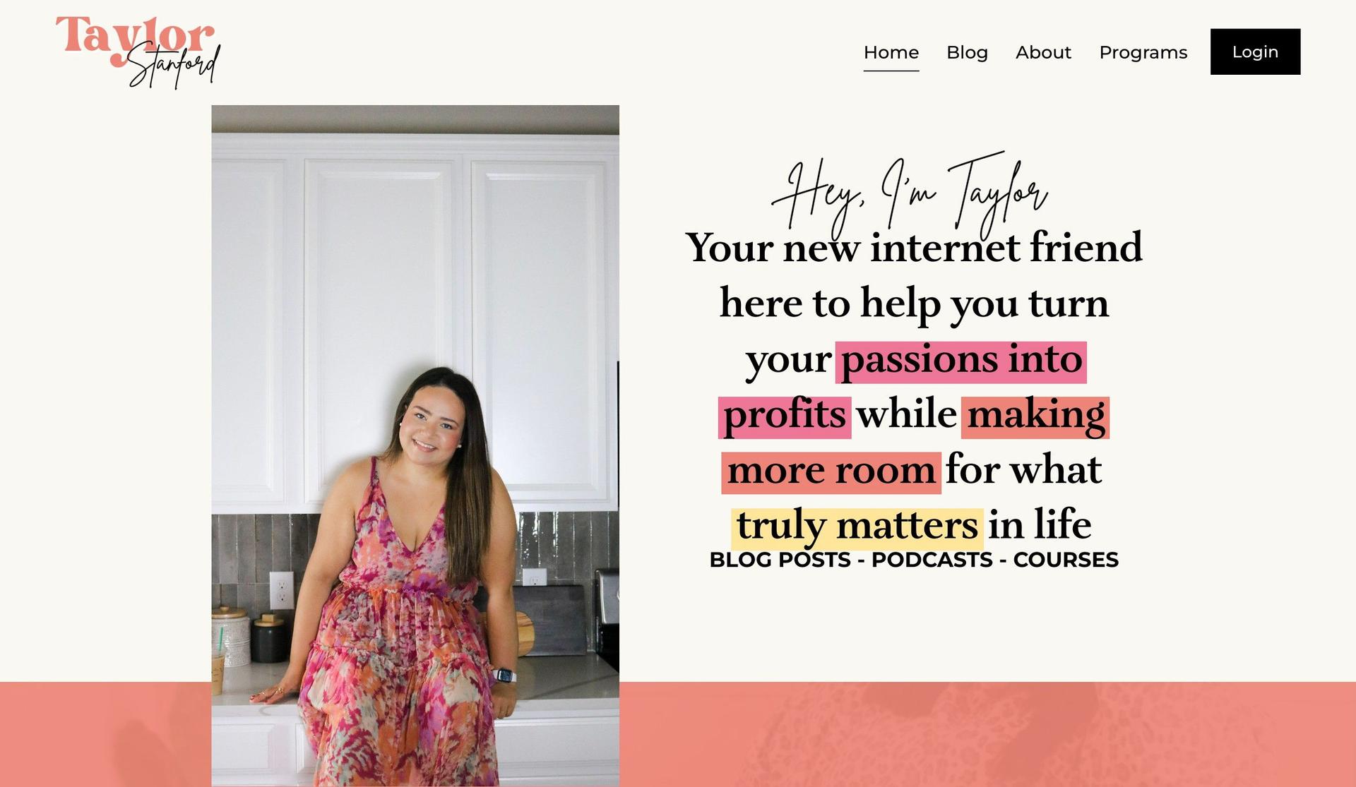 Taylor Stanford-+lifestyle website examples+