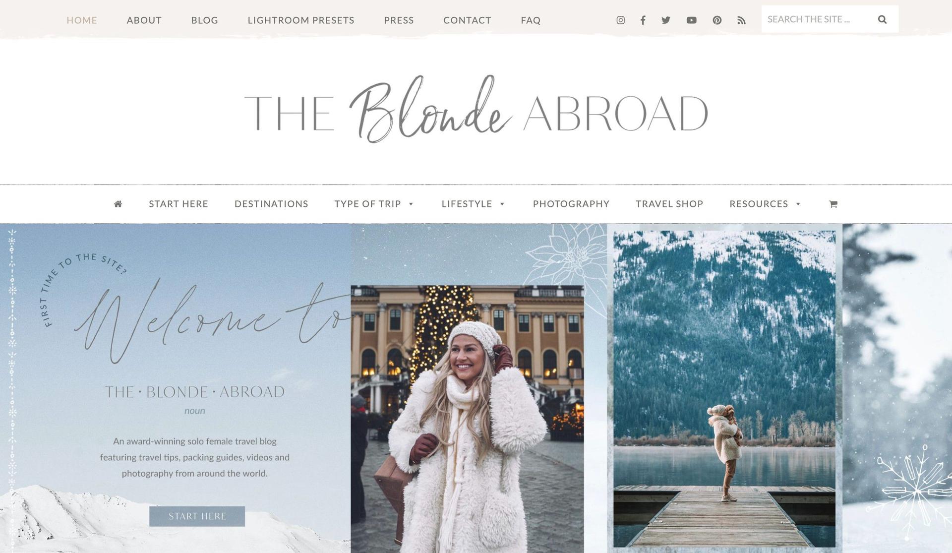 The Blonde Abroad-+lifestyle website examples+