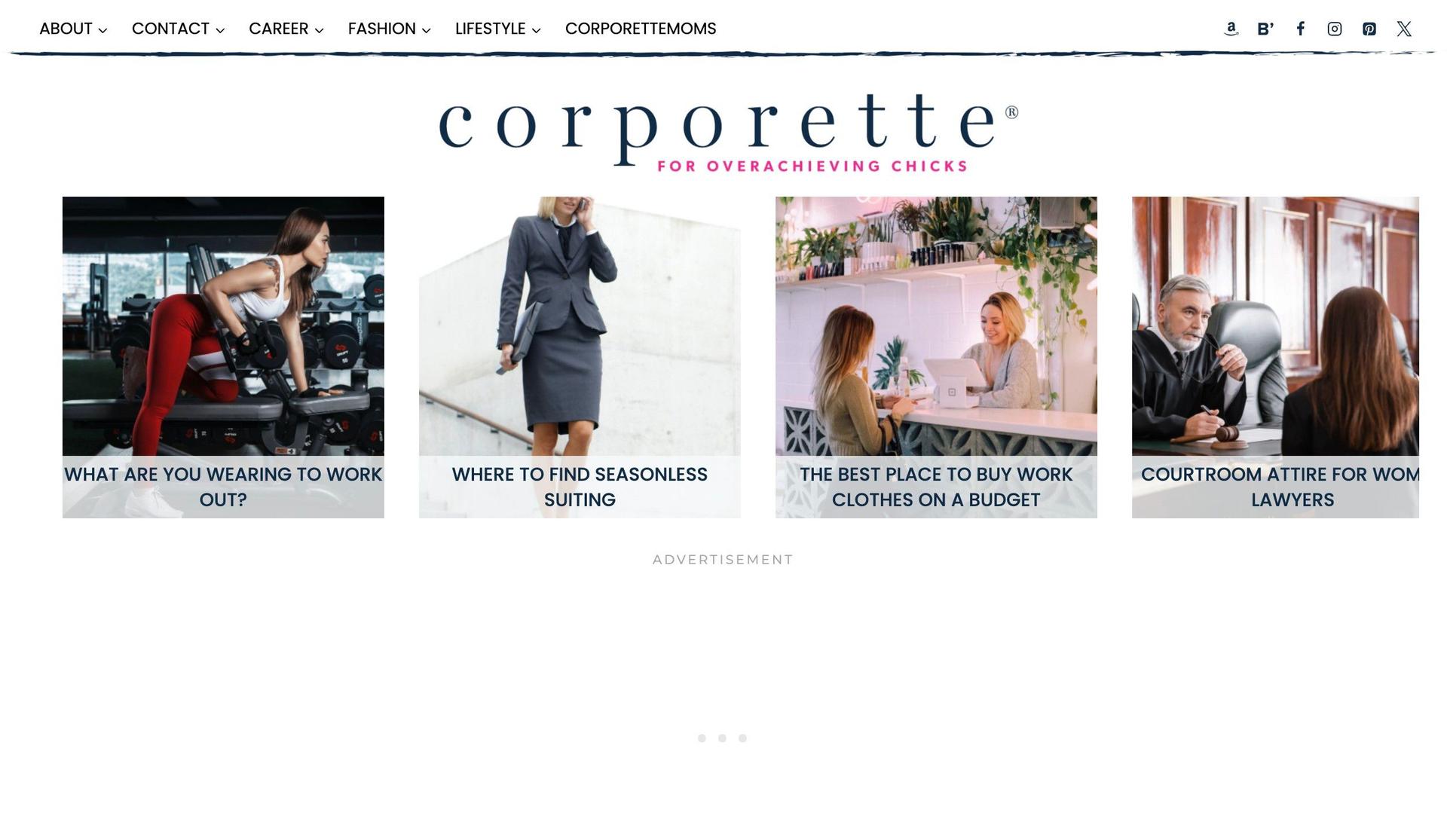 Corporette-+lifestyle website examples+