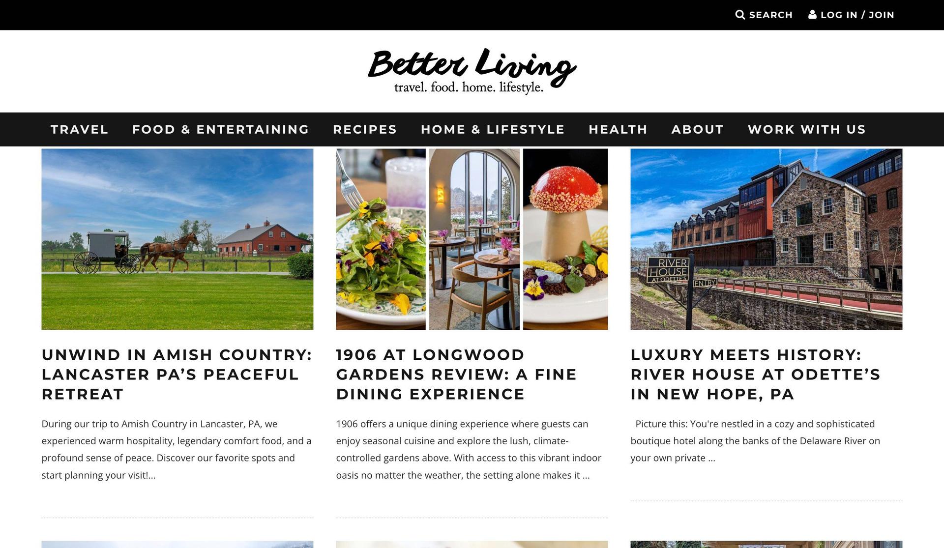 On Better Living-+lifestyle website examples+