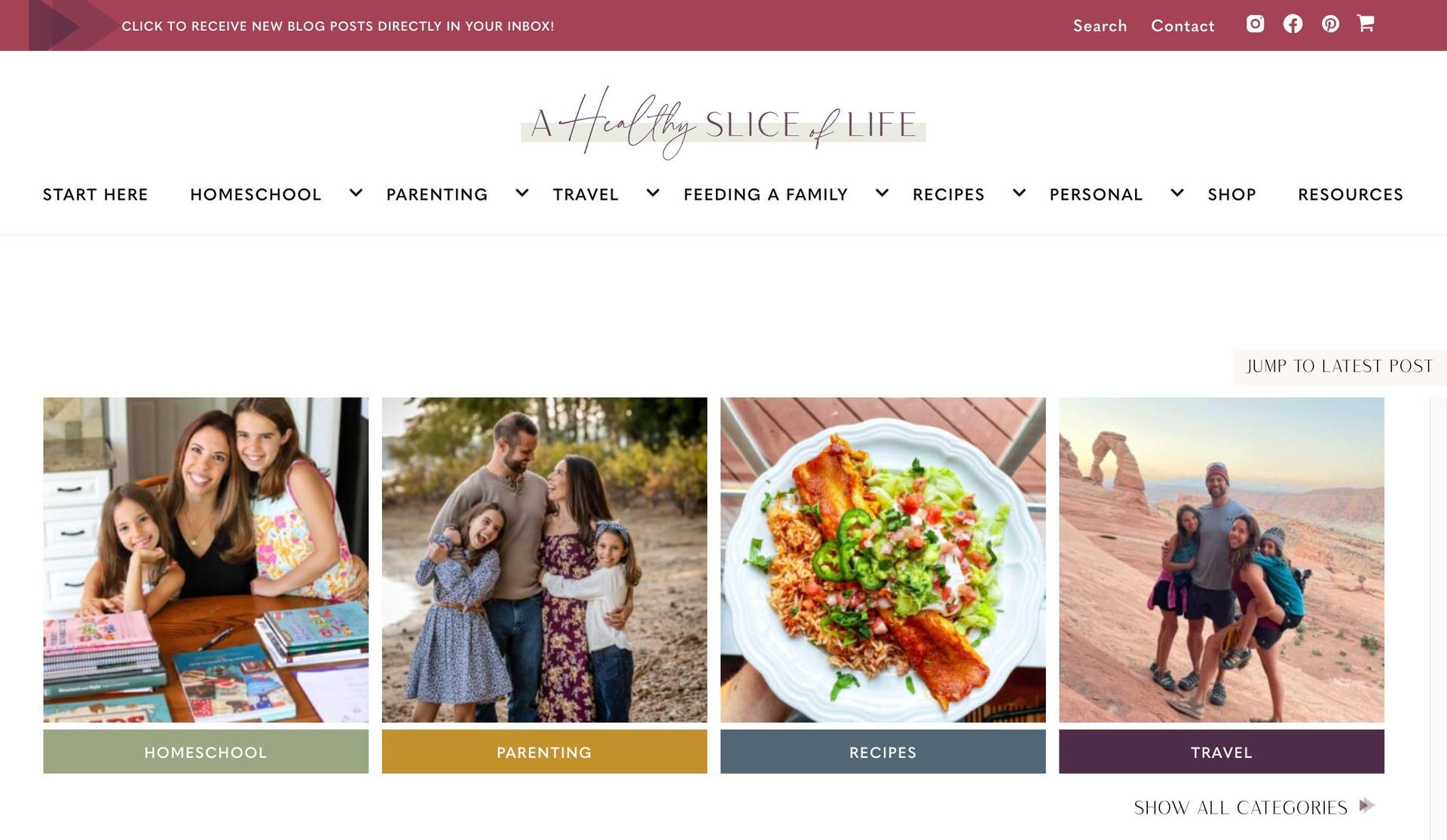 A Healthy Slice of Life-+lifestyle website examples+