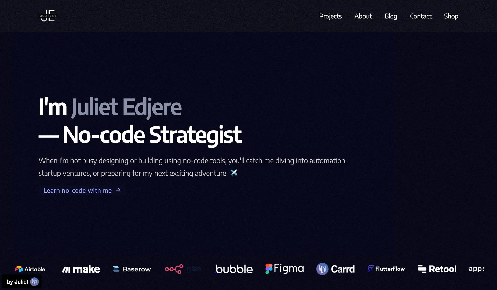 Juliet Edjere-carrd websites