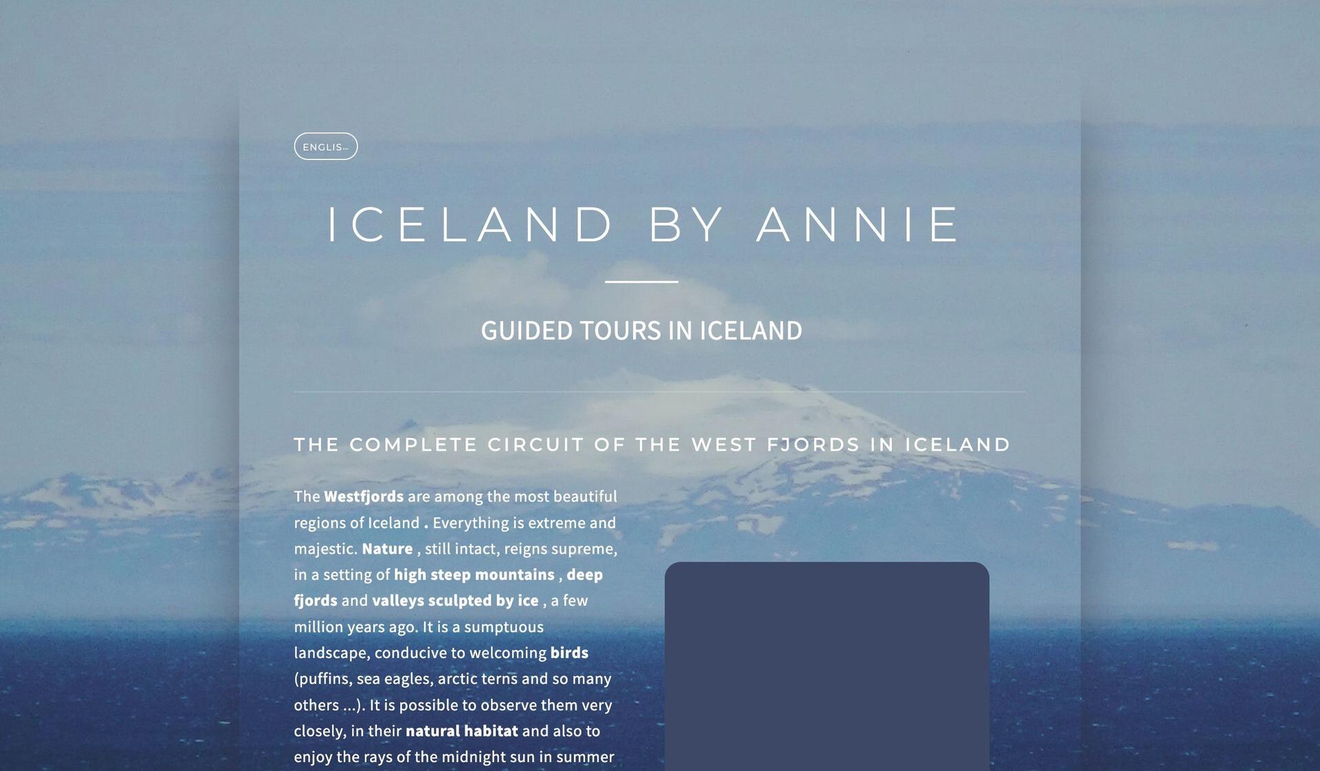 Iceland by Annie-carrd websites