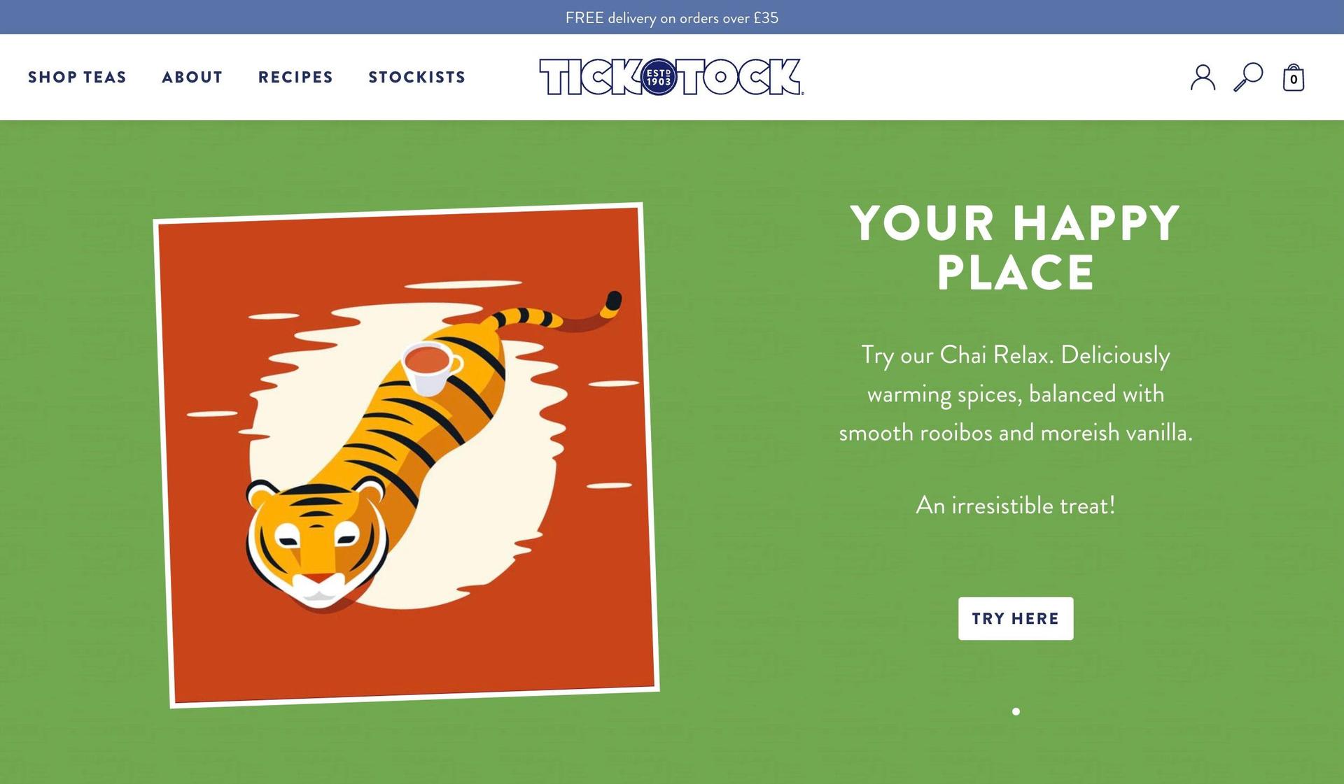 Tick Tock Tea-ux design examples