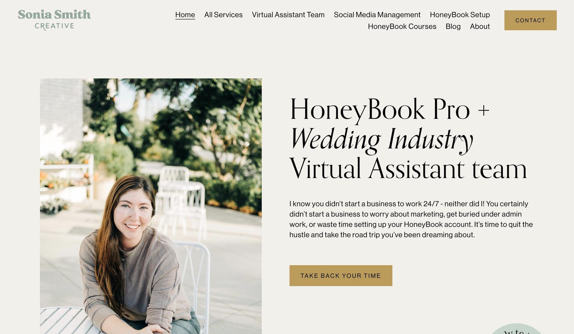 Sonia Smith Creative-virtual assistant websites